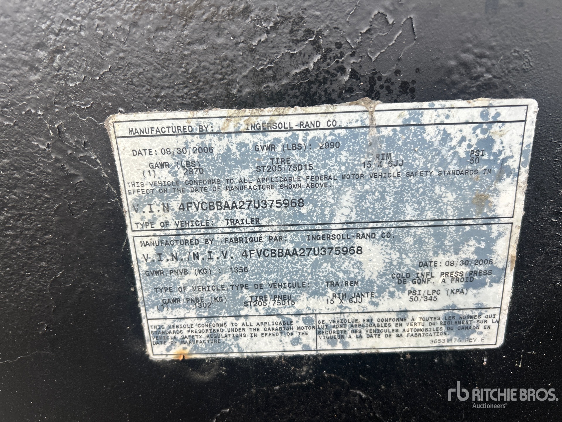 2007 Doosan Portable Power 185 CFM MOBILE
