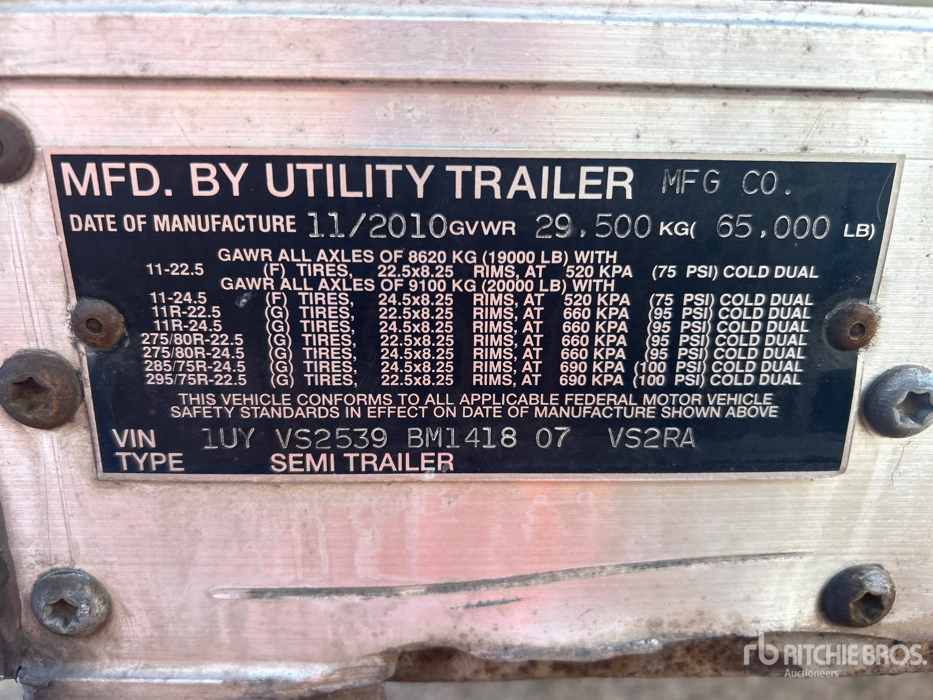 2011 Utility 53 FT X 102 IN T/A