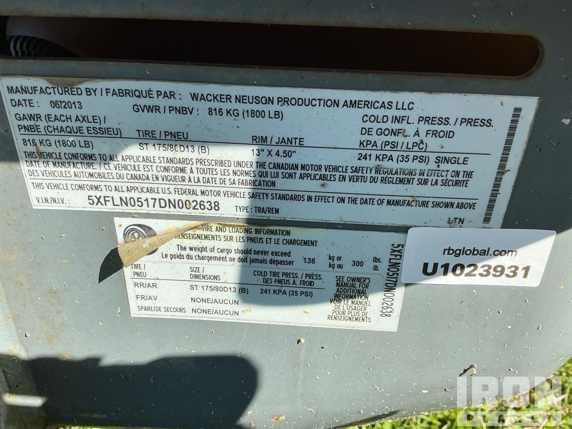 2013 Wacker Neuson LTN6L