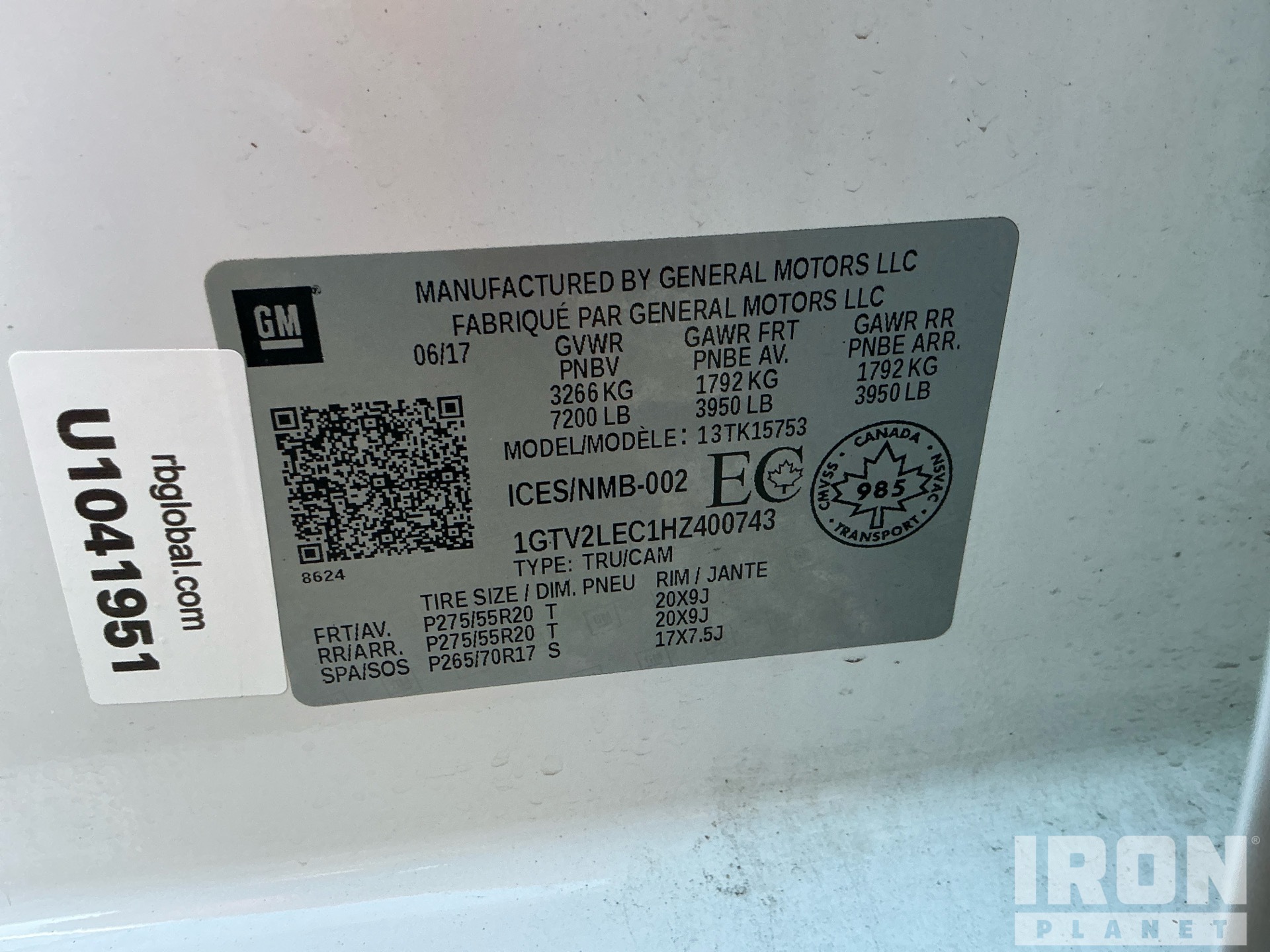 2017 GMC SIERRA 1500