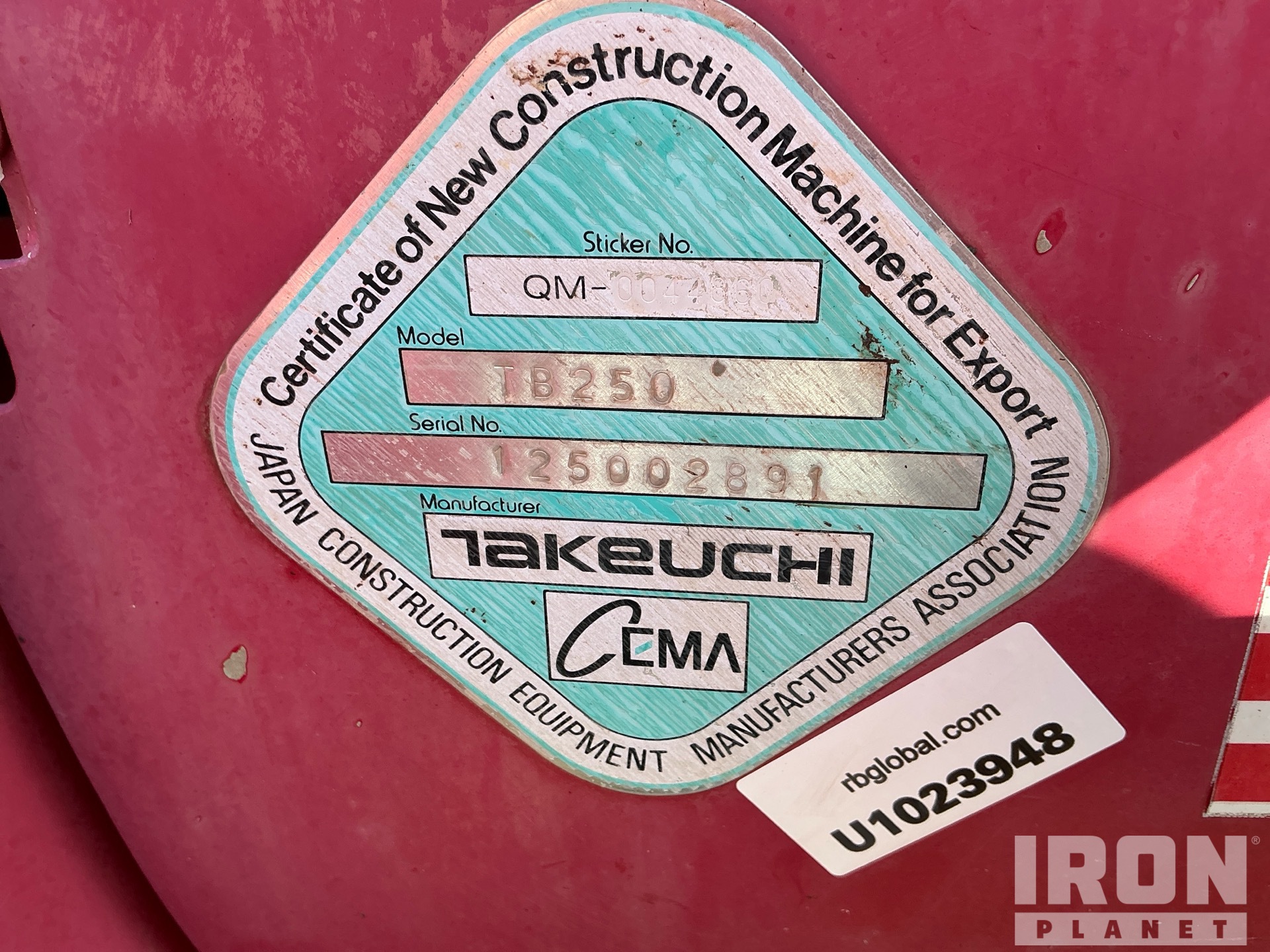 2012 Takeuchi TB250