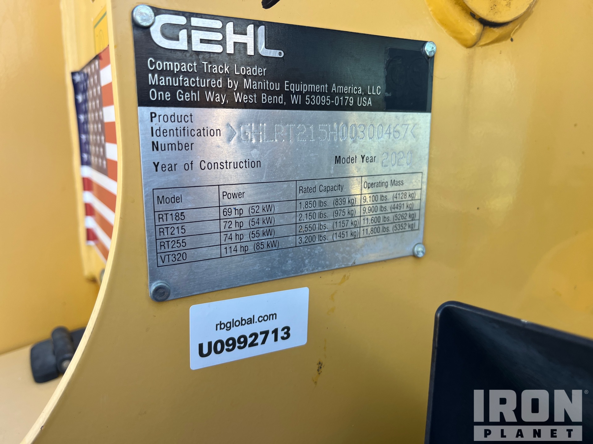 2020 Gehl RT215