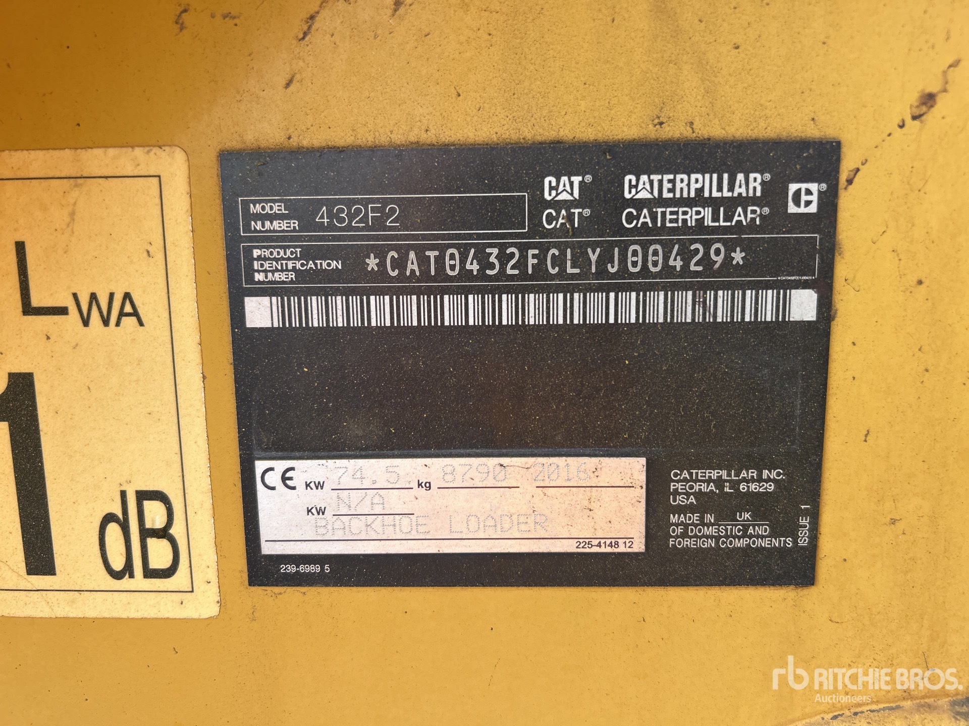 2016 Caterpillar 423F
