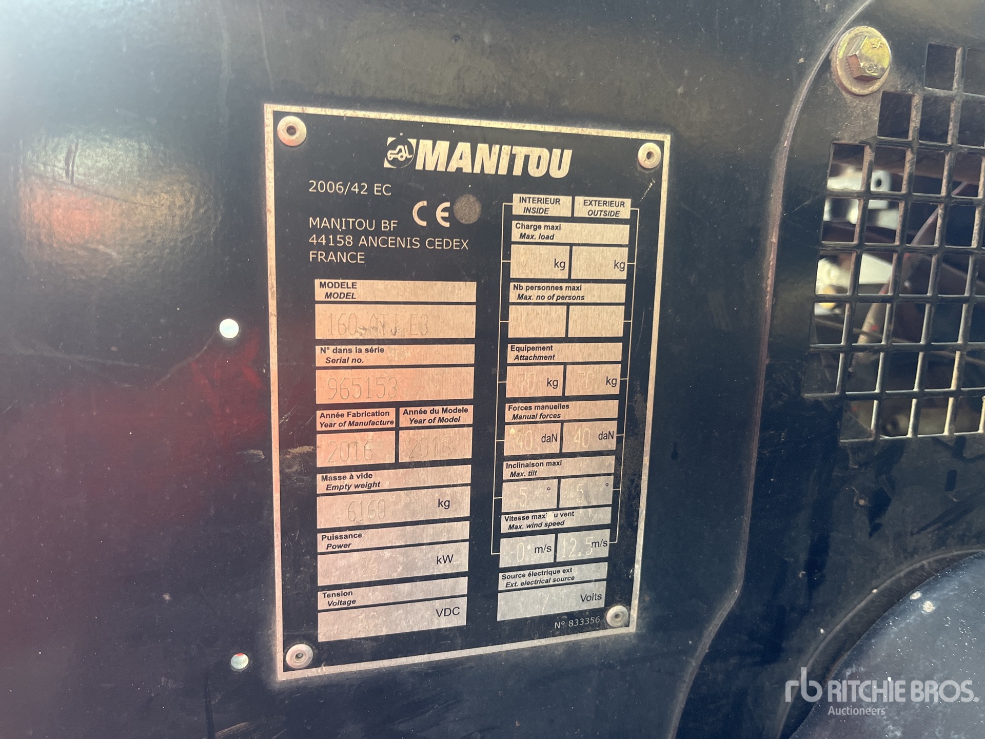 2016 Manitou 160ATJ