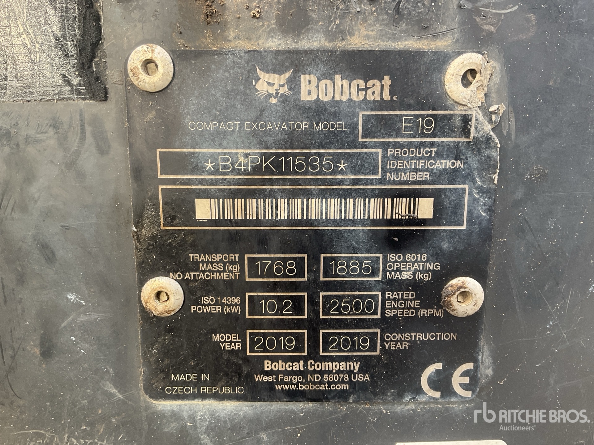 2019 Bobcat E19