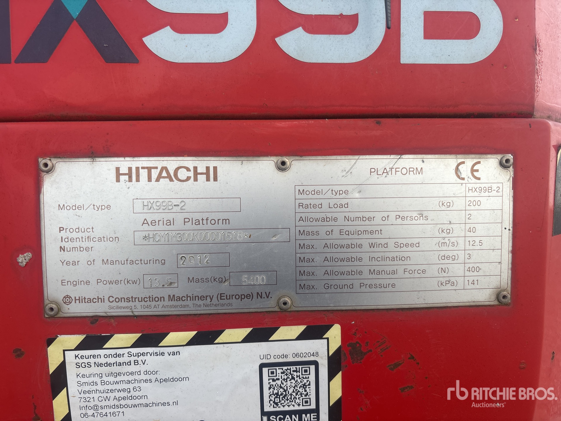 2012 Hitachi HX99B-2
