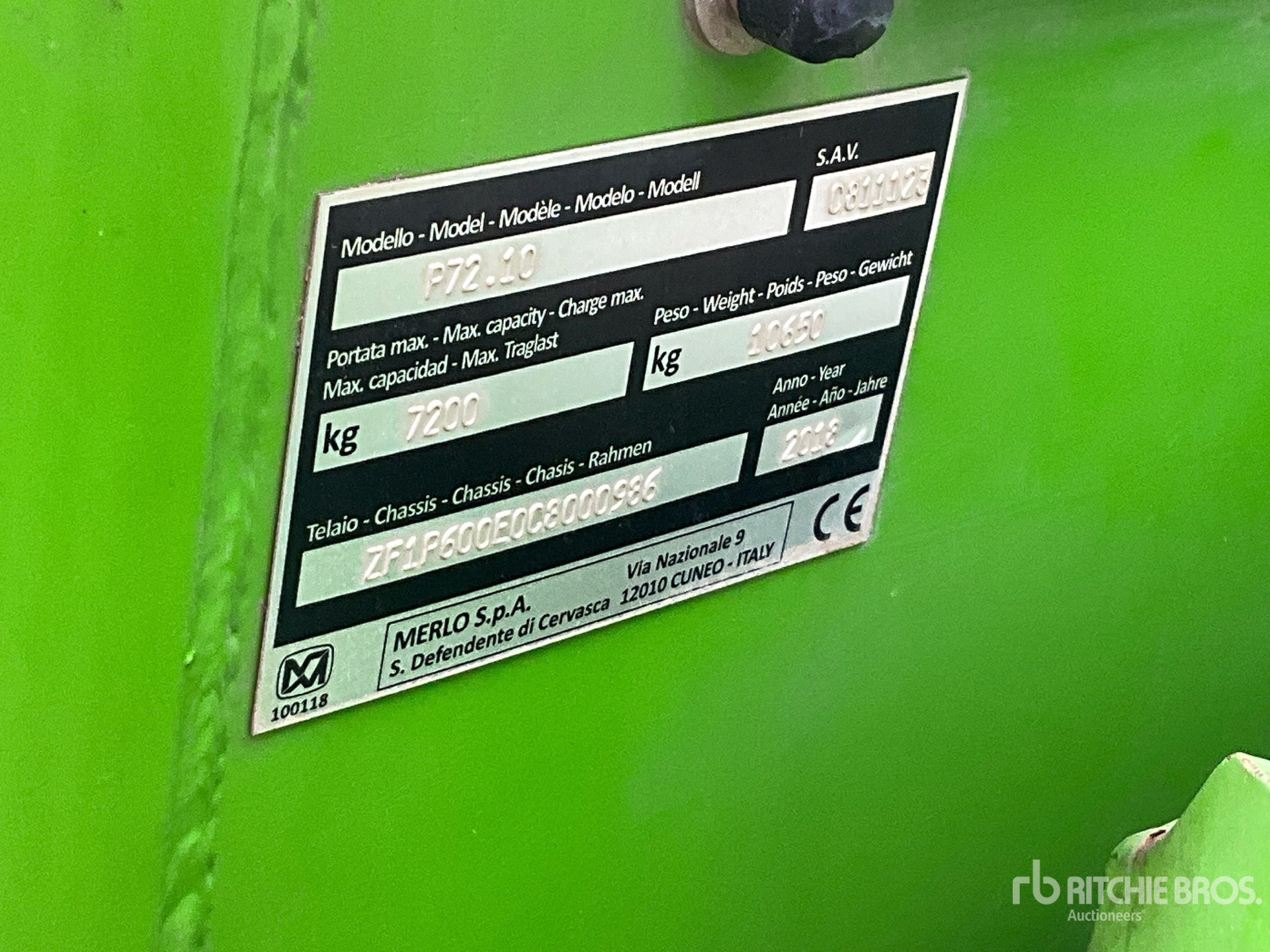 2018 Merlo P72.10
