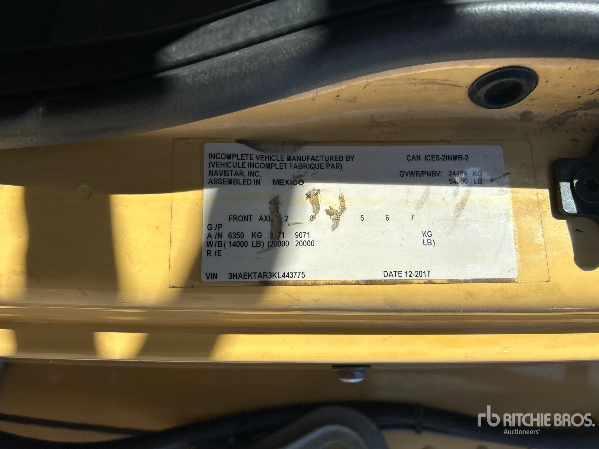 2019 International HV 607