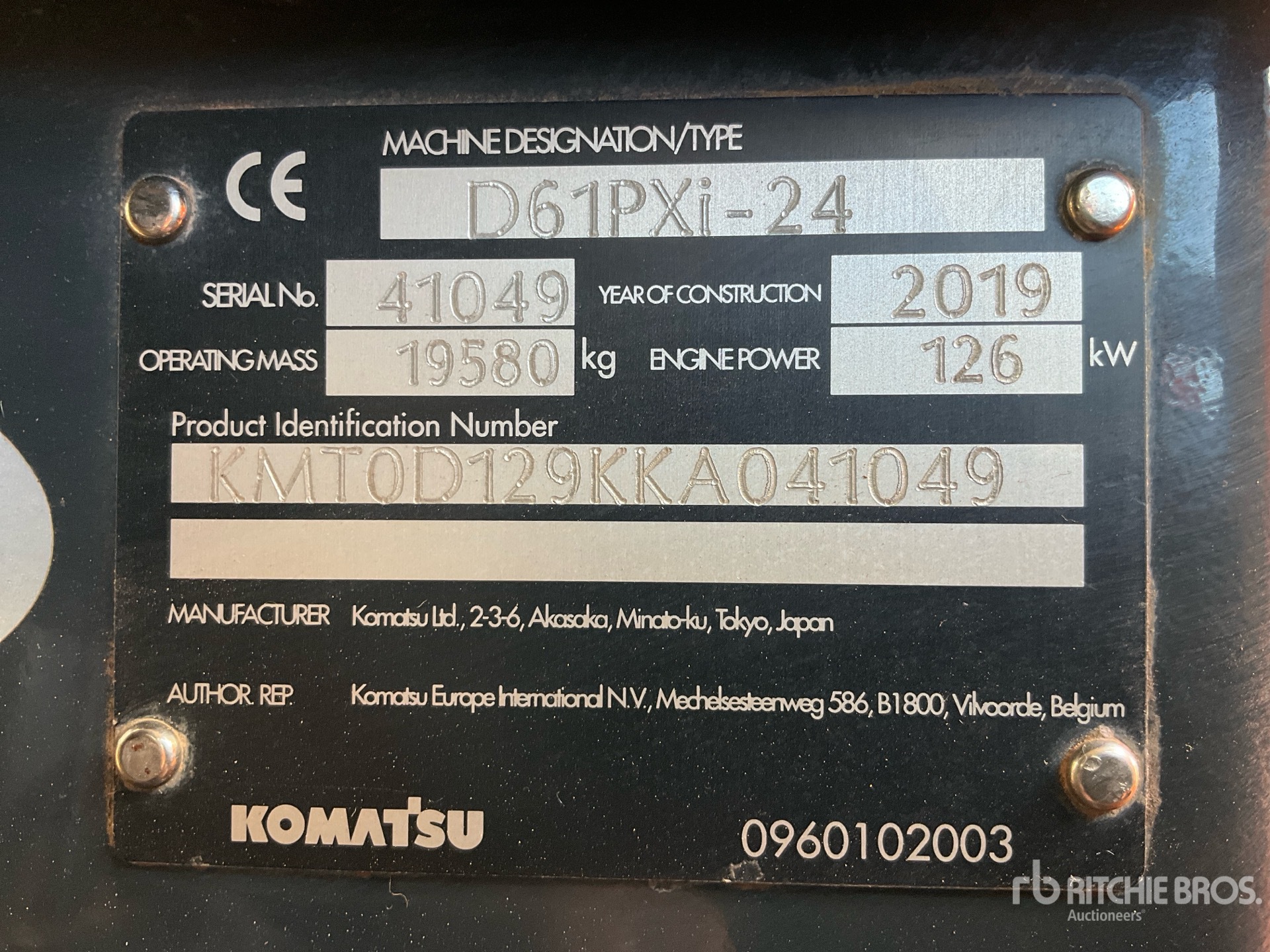 2019 Komatsu D61PXI-24