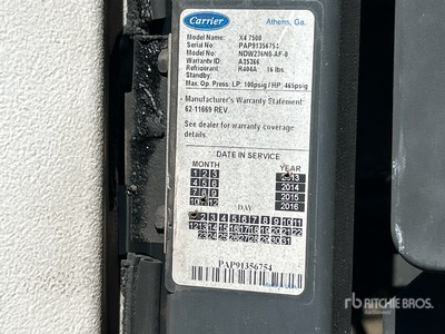 General Appearance with Refrigeration Unit Serial Number