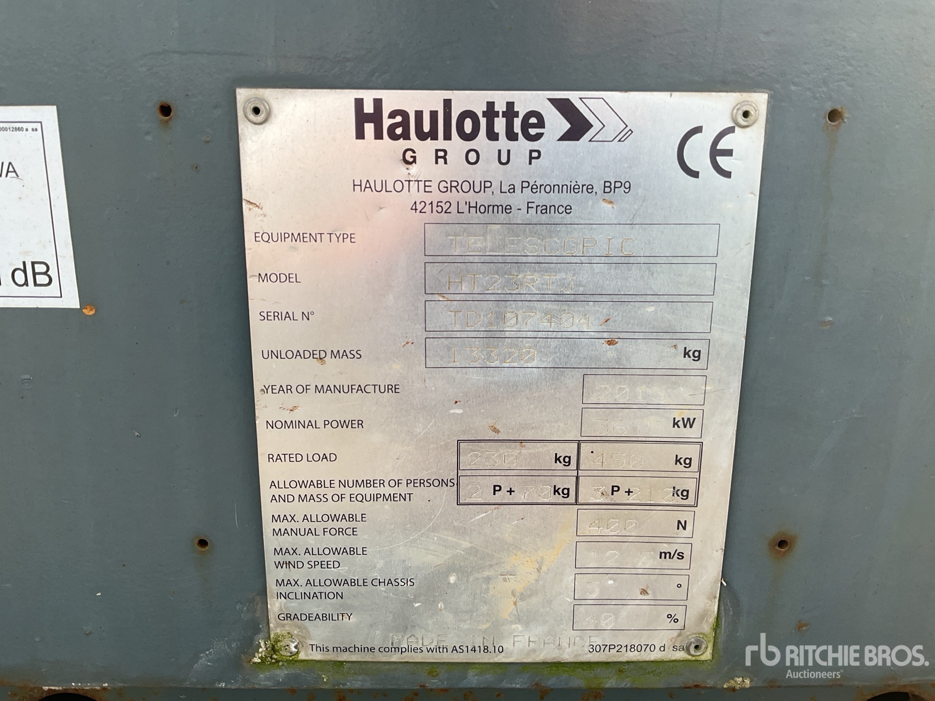 2015 Haulotte HT23RTJ