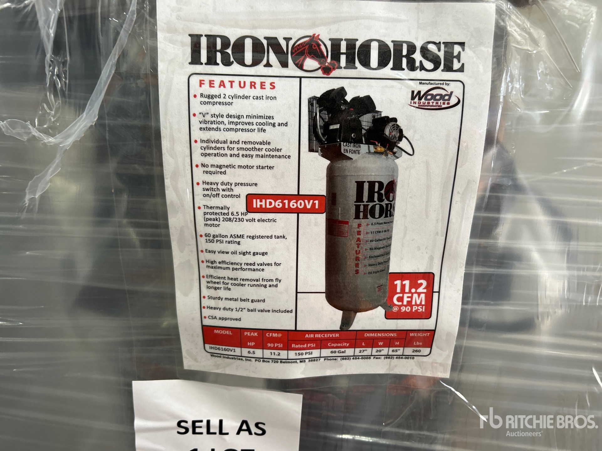 Iron Horse 11.2 CFM 60 GAL
