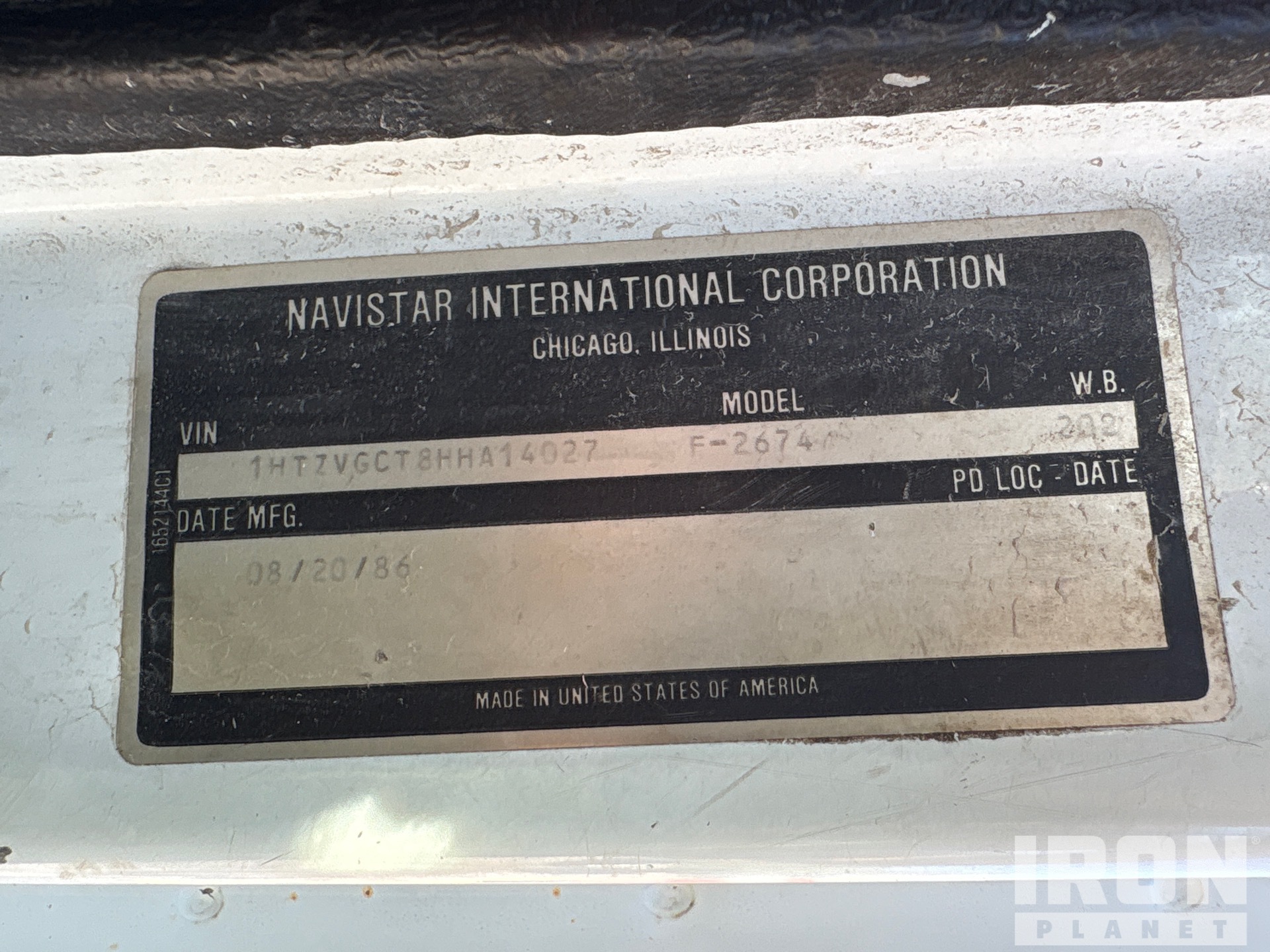 1987 International F-2674