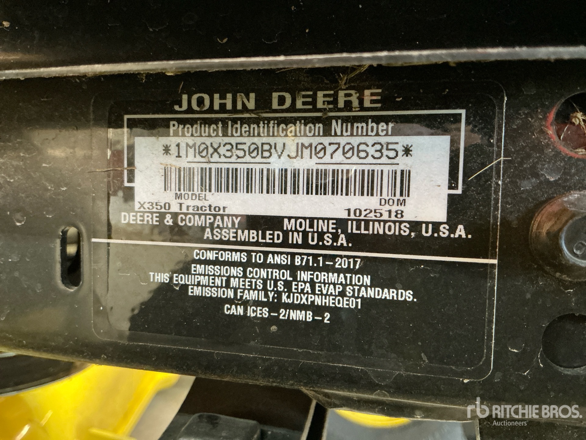 2018 John Deere X350