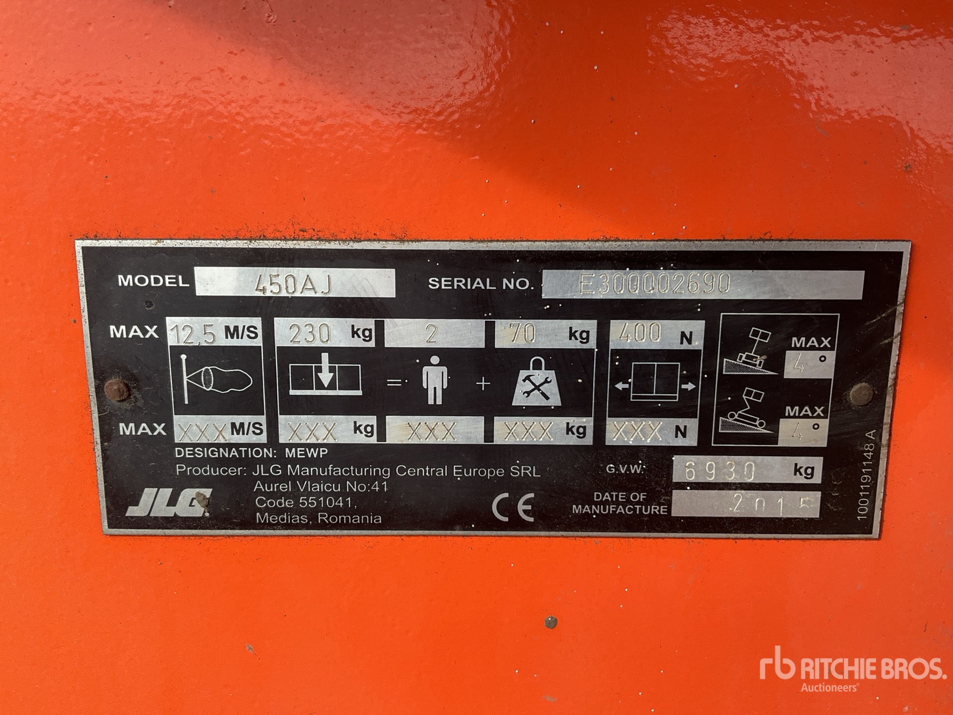 2015 JLG 450AJ SERIES LL