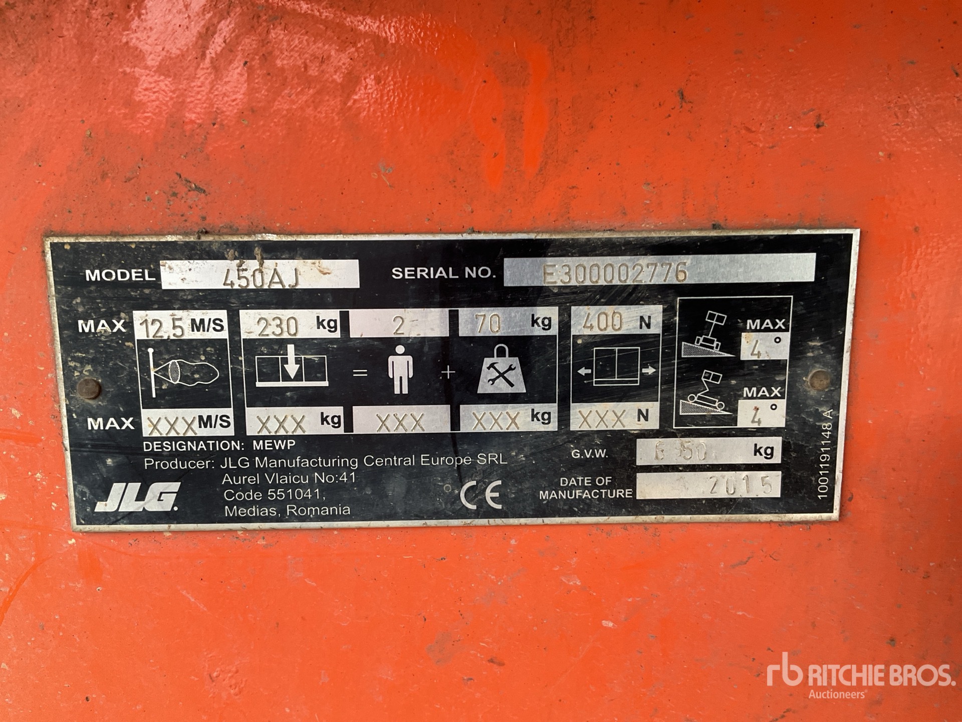 2015 JLG 450AJ SERIES LL