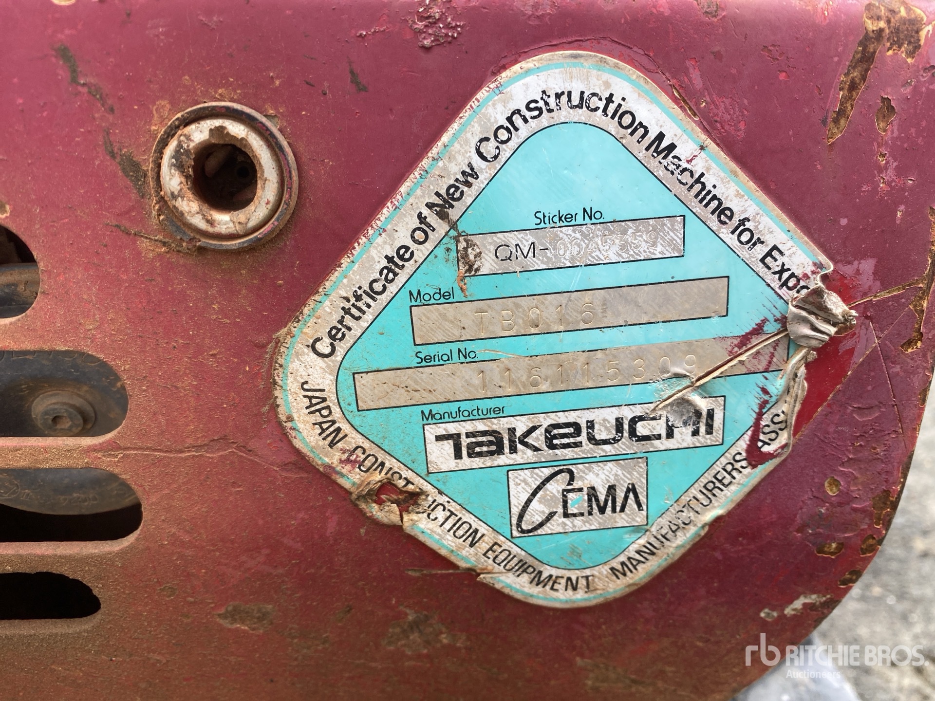 2013 Takeuchi TB016
