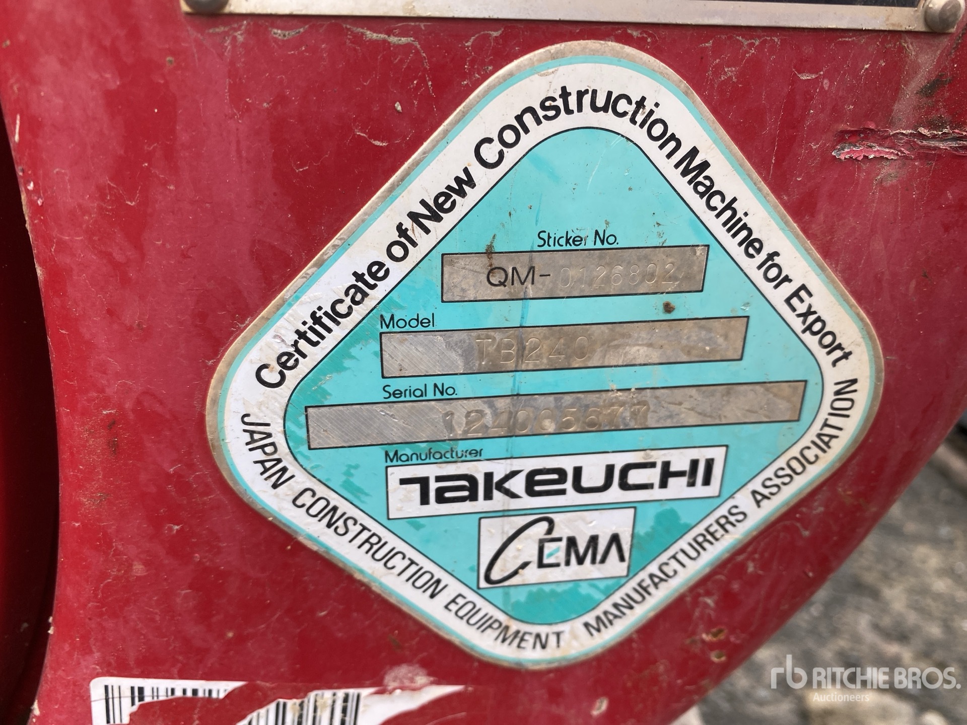2020 Takeuchi TB240