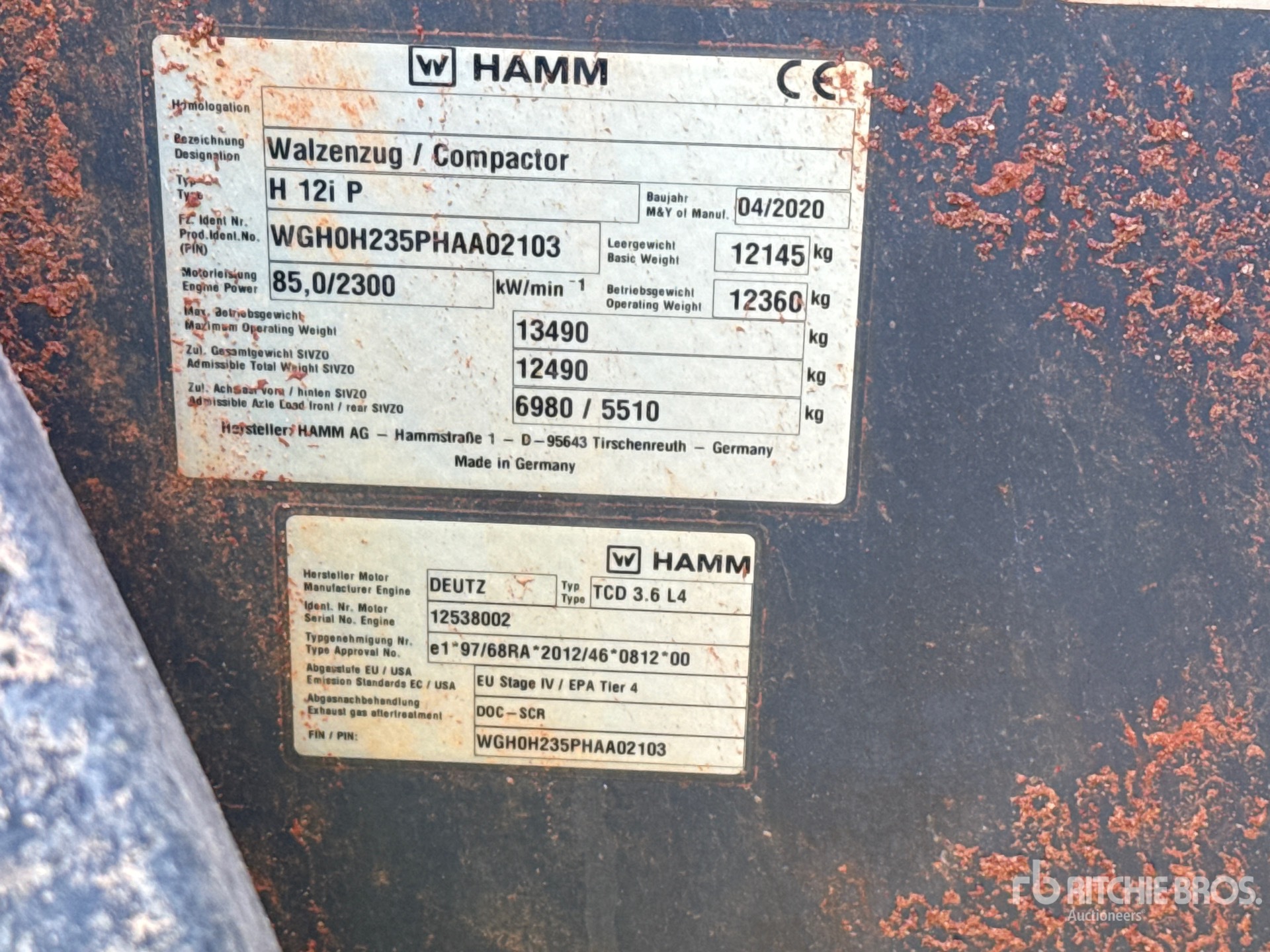 2020 Hamm H12IP