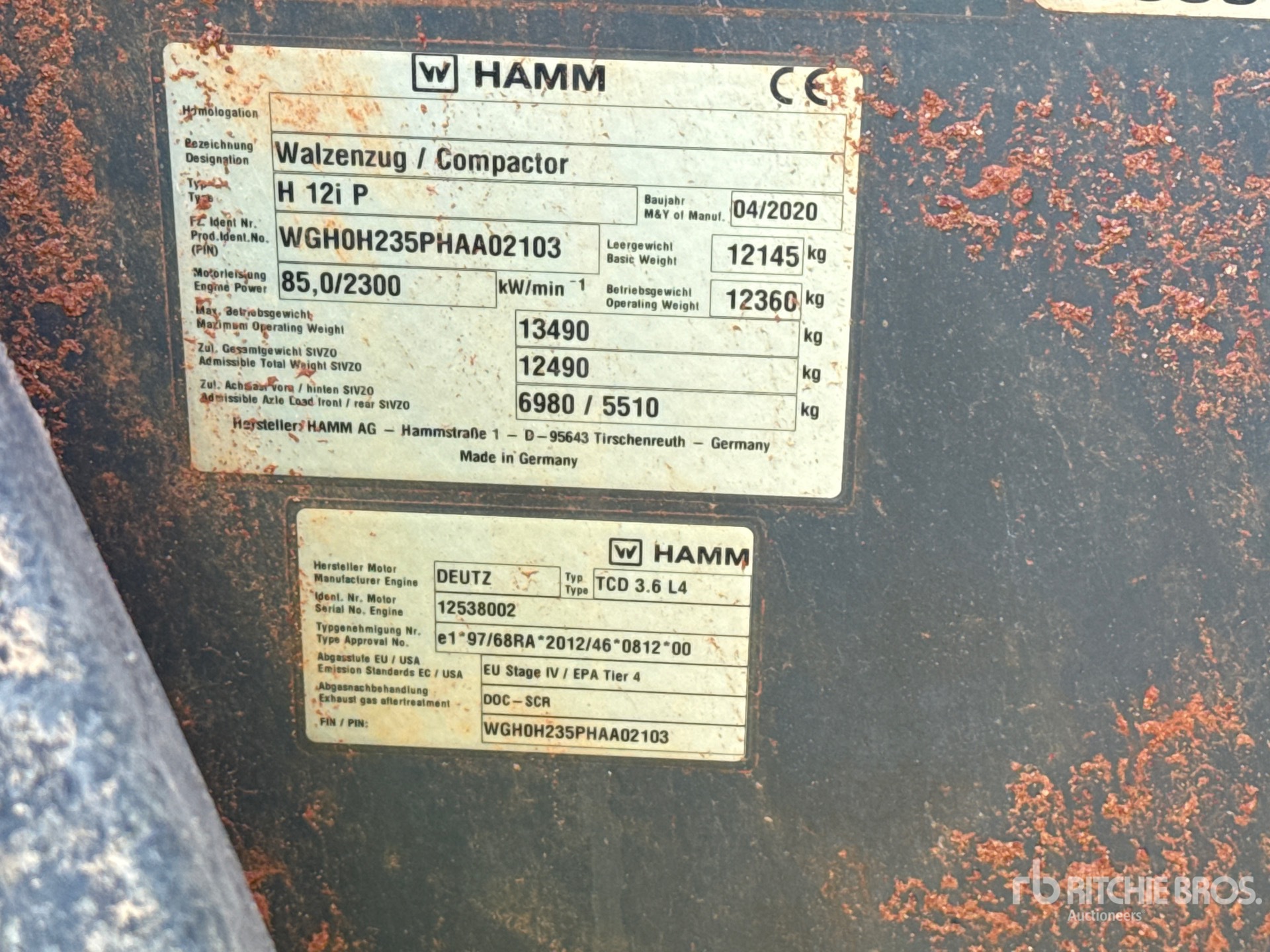 2020 Hamm H12IP