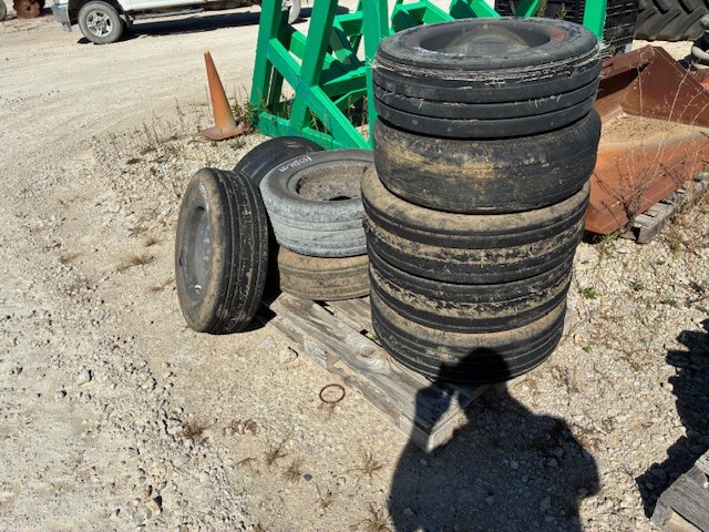 Quantity of (9) Airplane Tires w/ Wheels