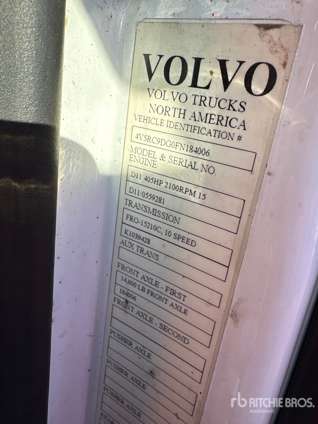 2015 Volvo VAH
