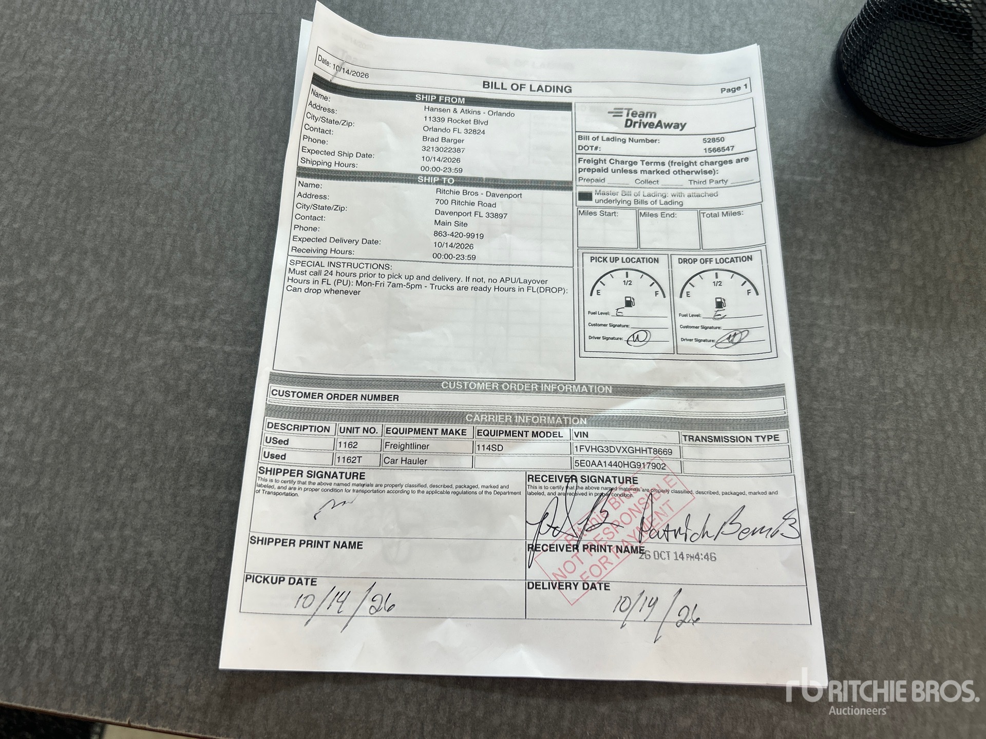 2016 Freightliner 114SD