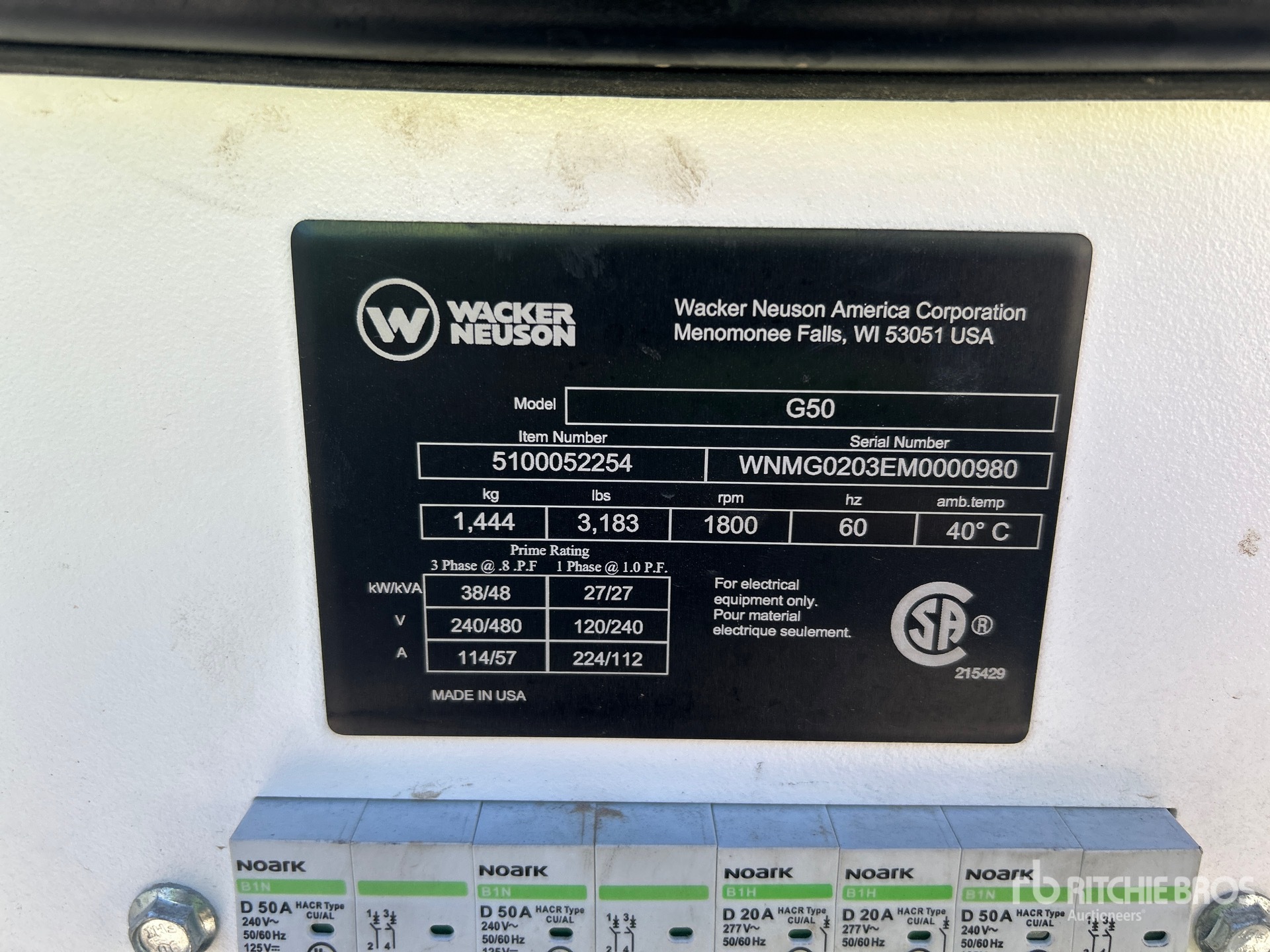 2022 Wacker Neuson G50