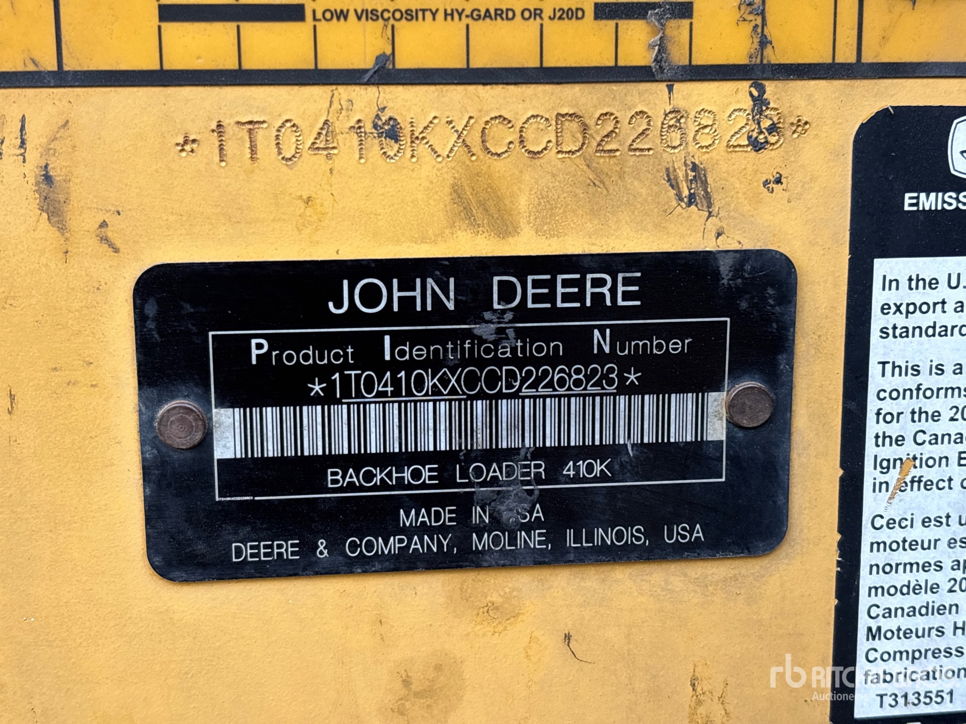 2012 John Deere 410K
