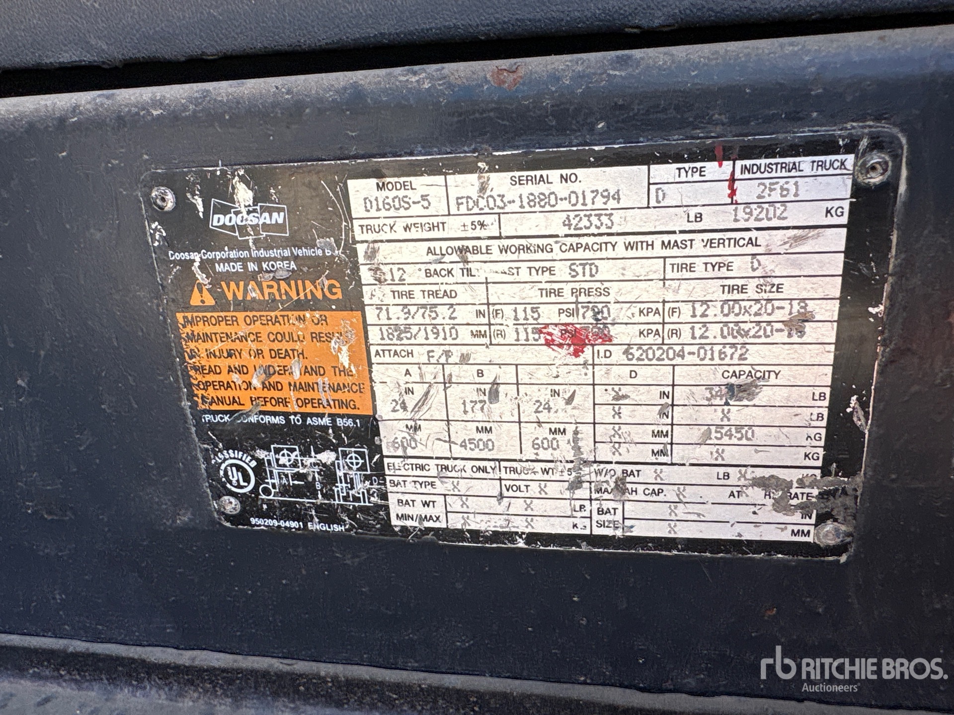 2012 Doosan D160S-5