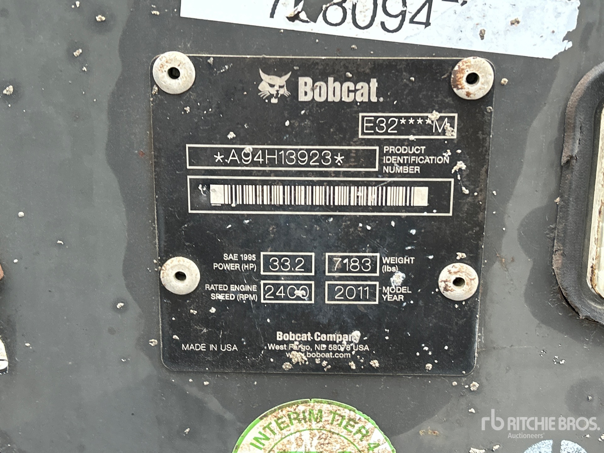 2011 Bobcat E32