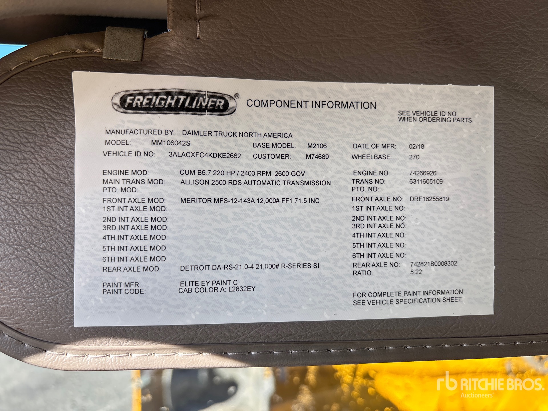 2019 Freightliner M2 106