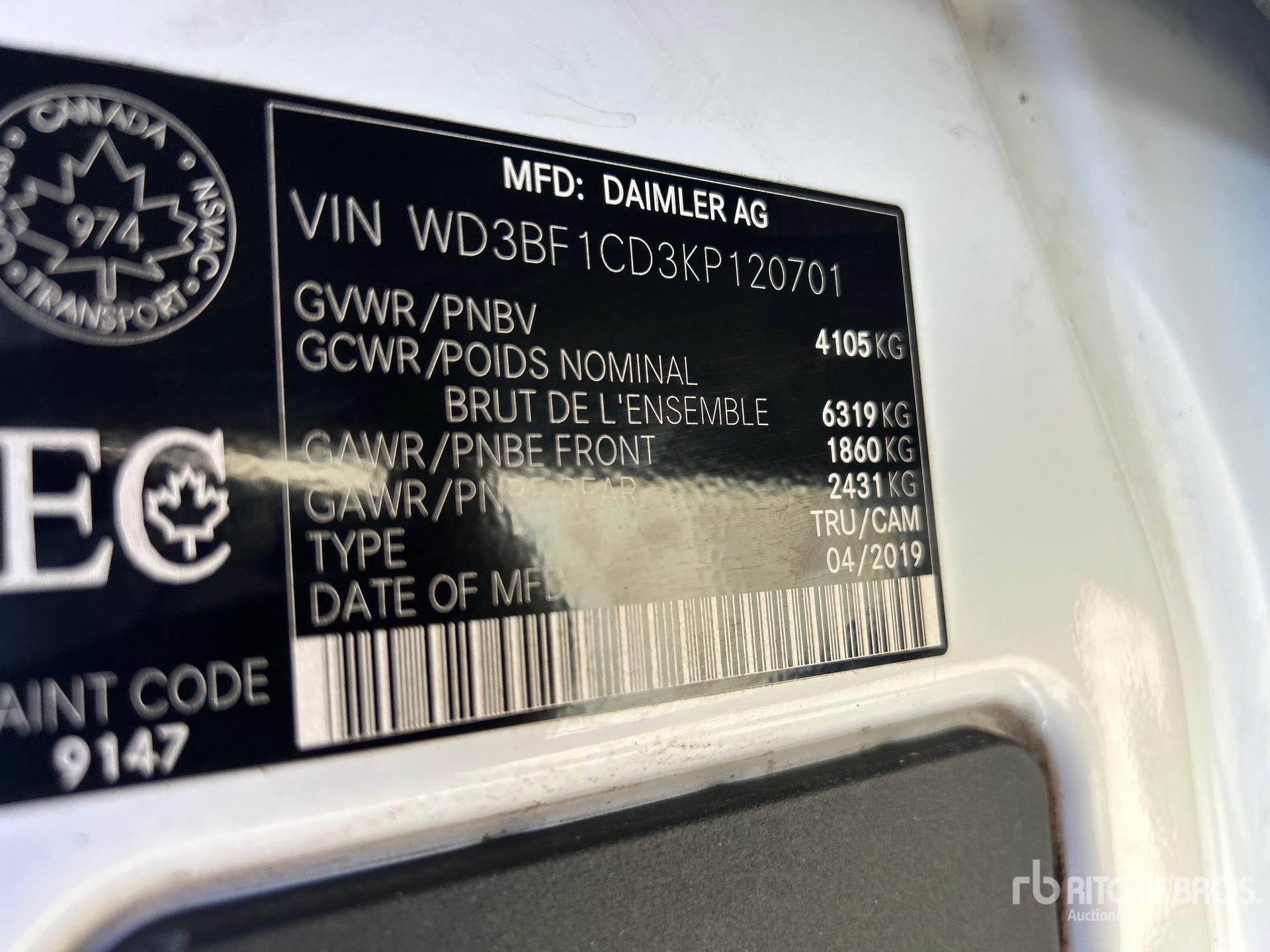 2019 Mercedes-Benz SPRINTER 3500