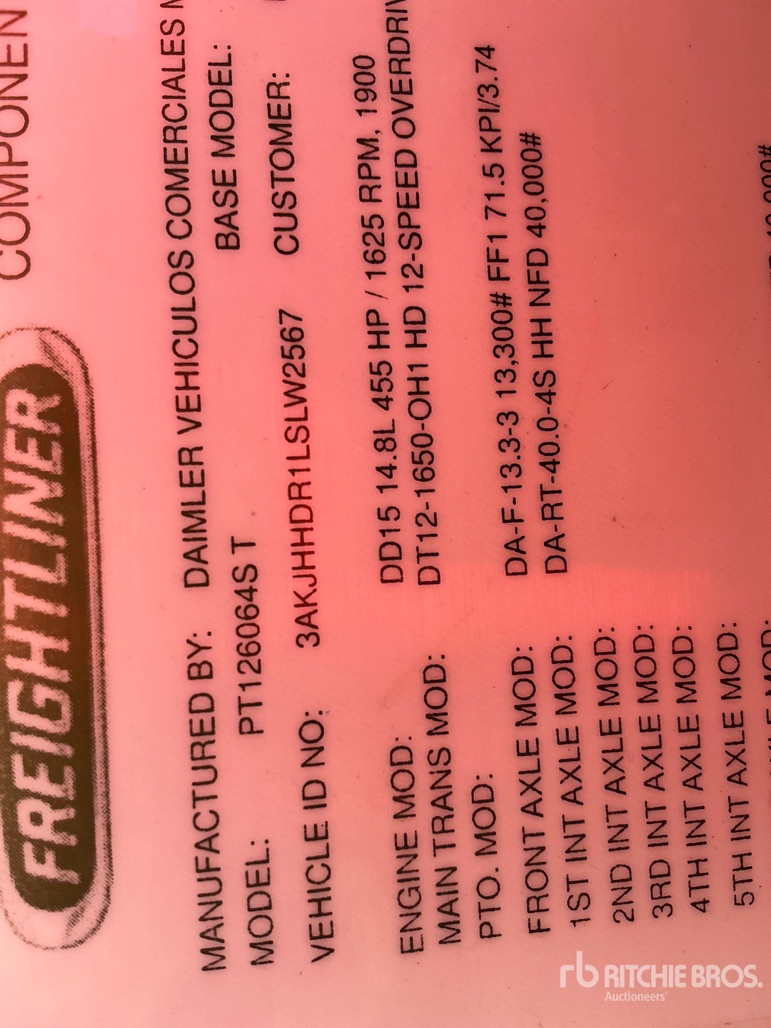 2020 Freightliner CASCADIA 126