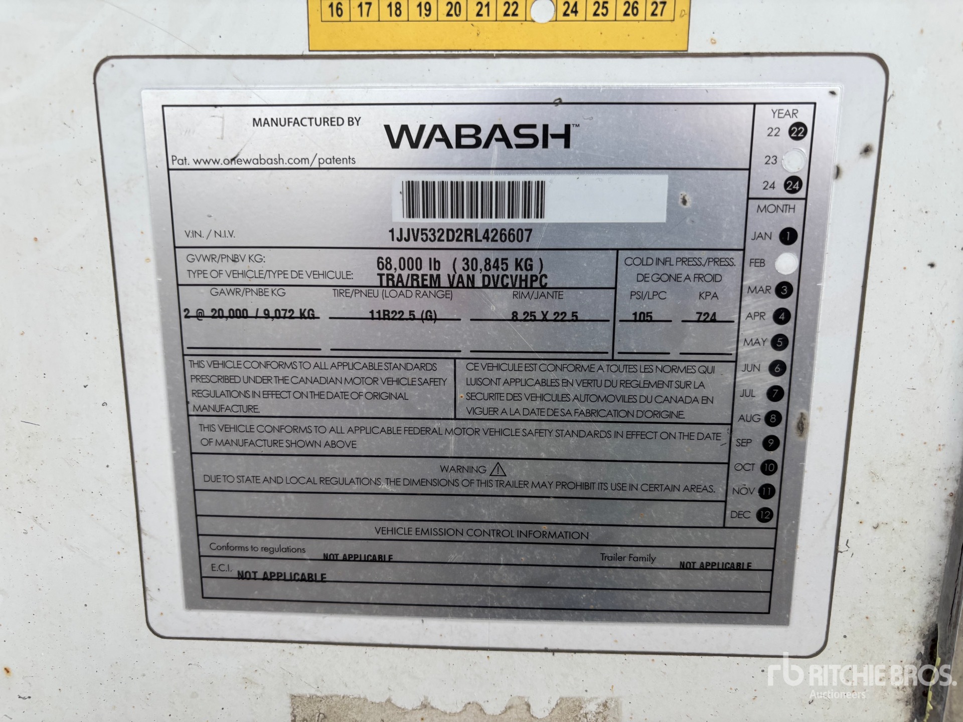 2024 Wabash 53 FT X 102 IN T/A