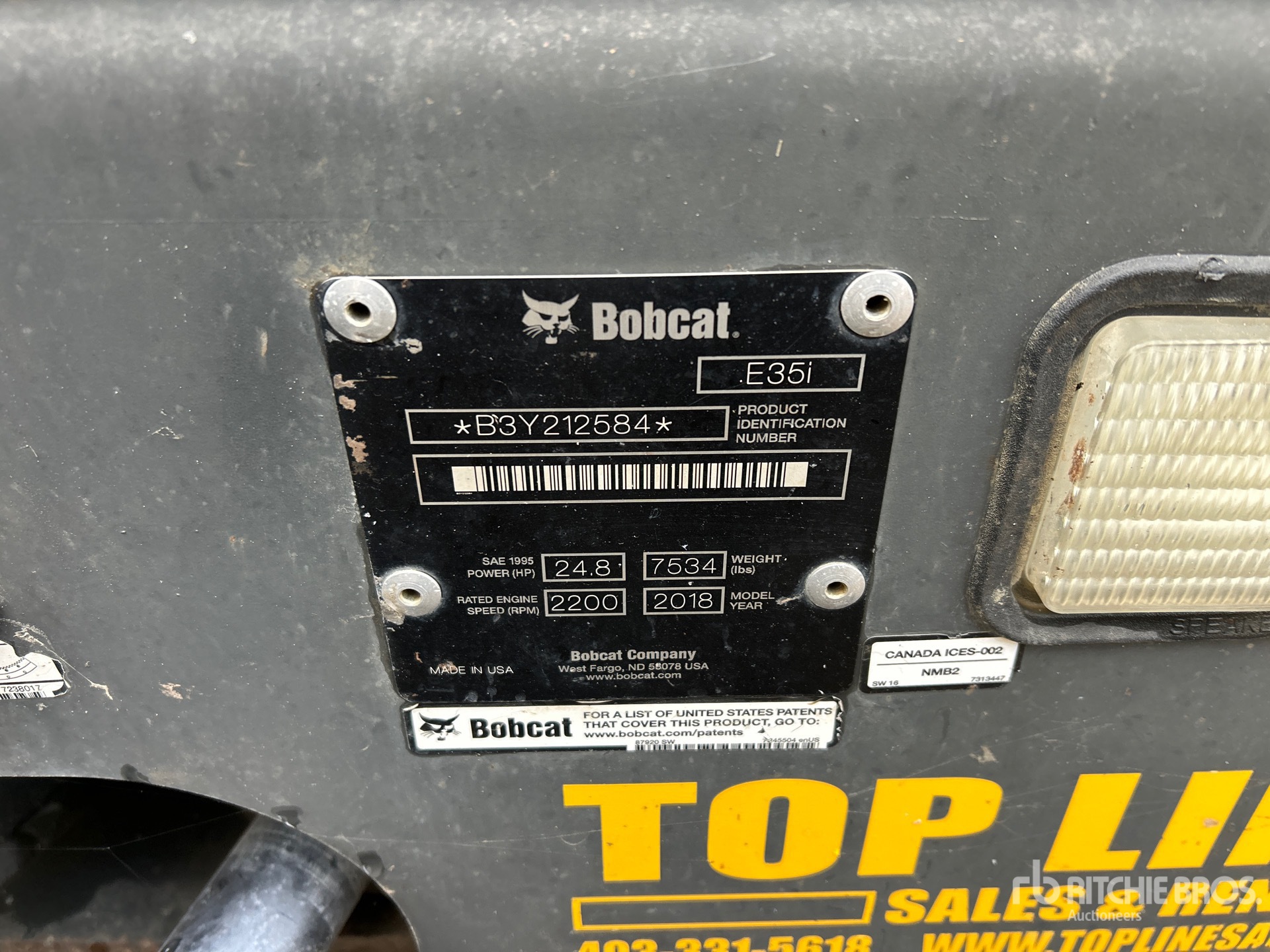 2018 Bobcat E35I