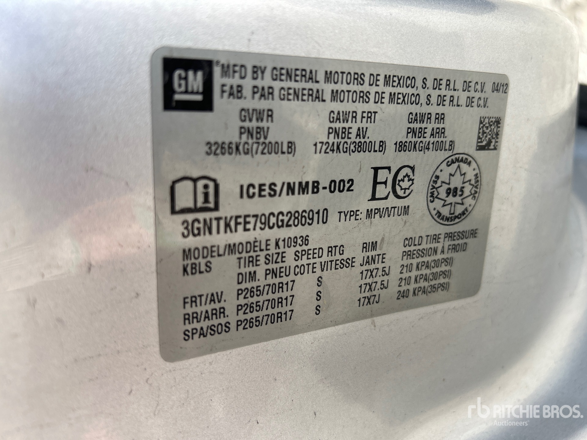2012 Chevrolet AVALANCHE