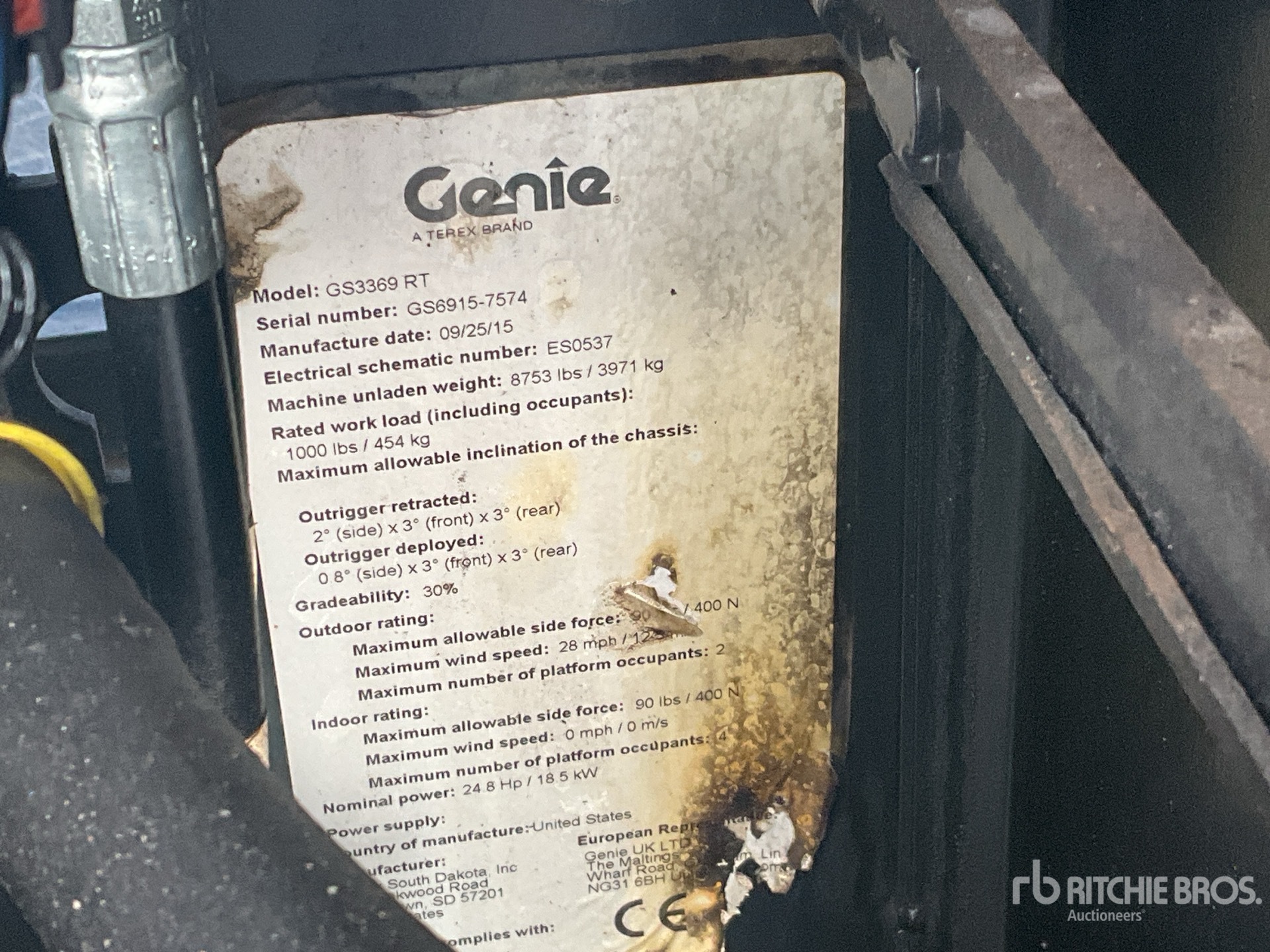 2015 Genie GS3369RT