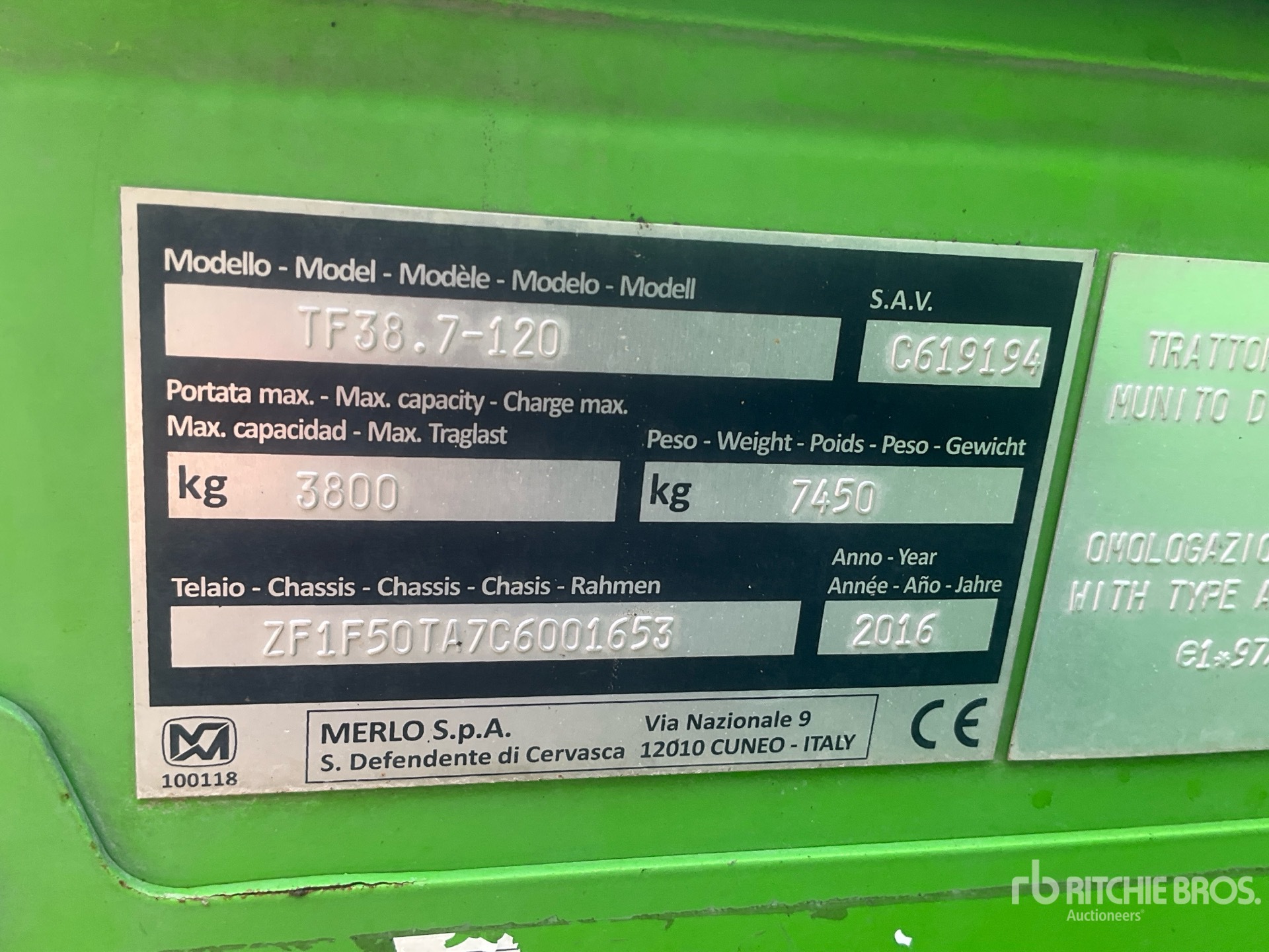 2016 Merlo TF38.7