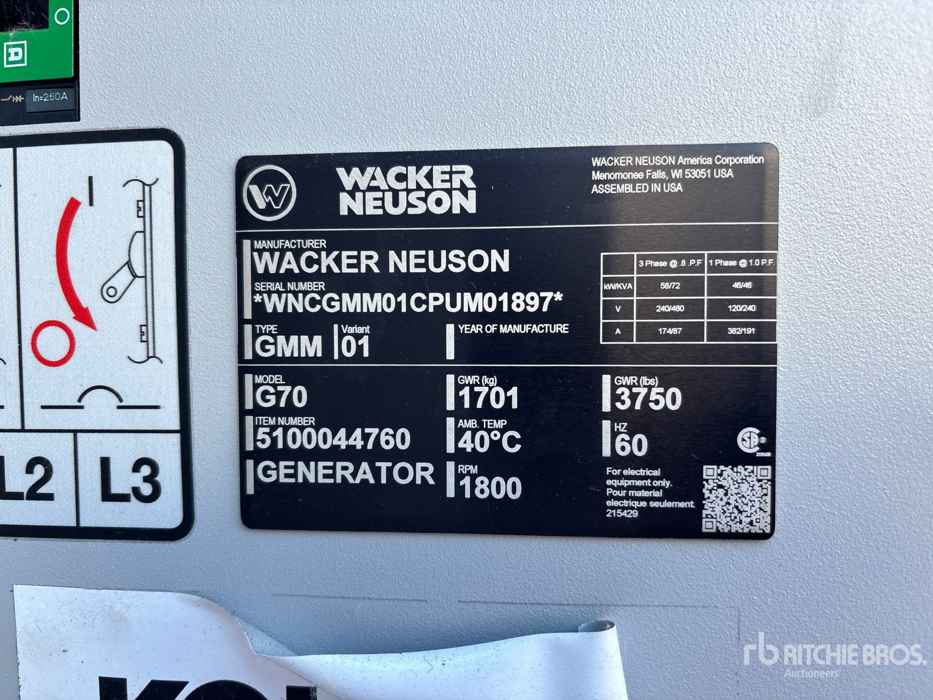 2023 Wacker Neuson G70