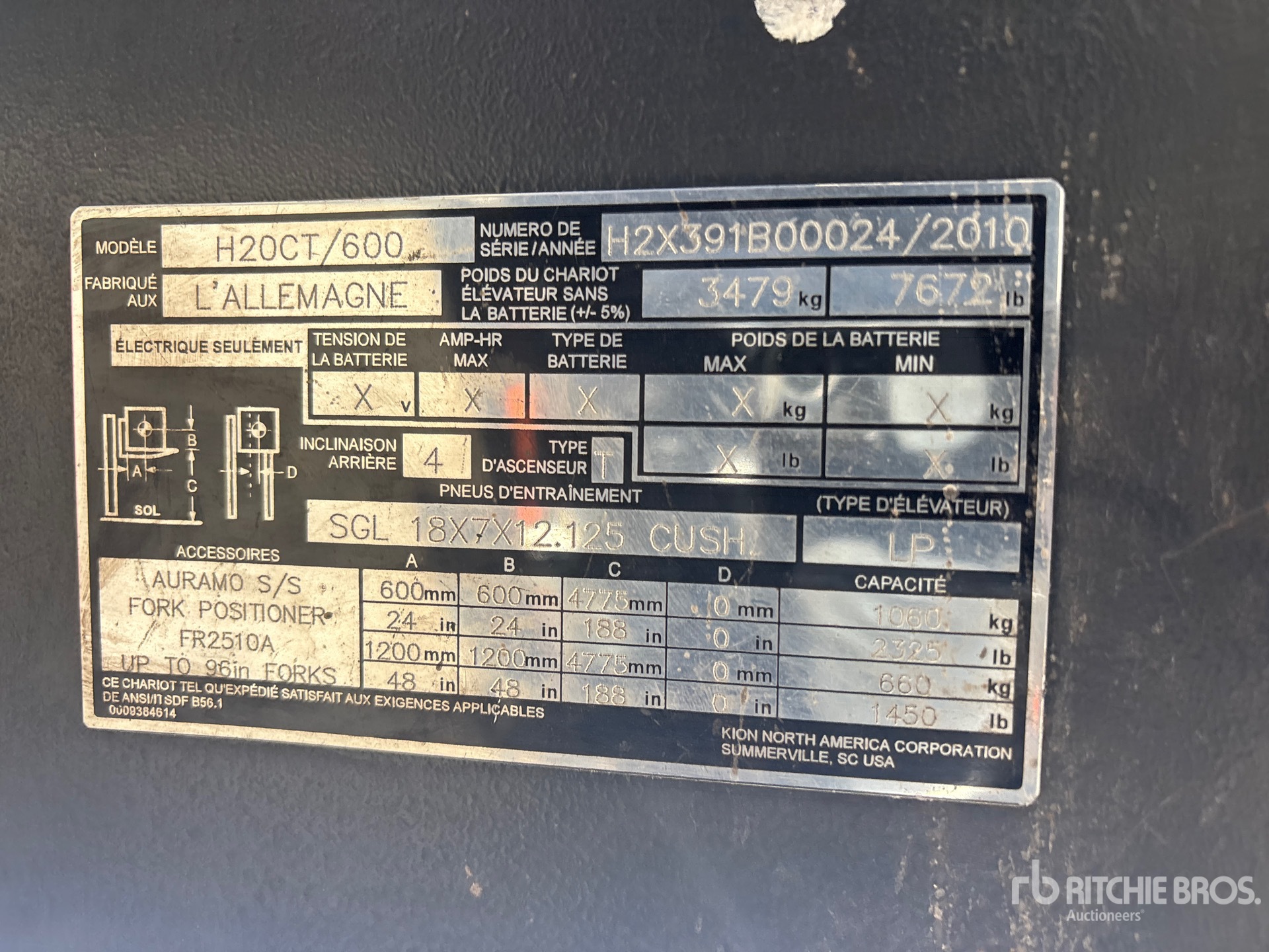 2011 Linde H20CT/600