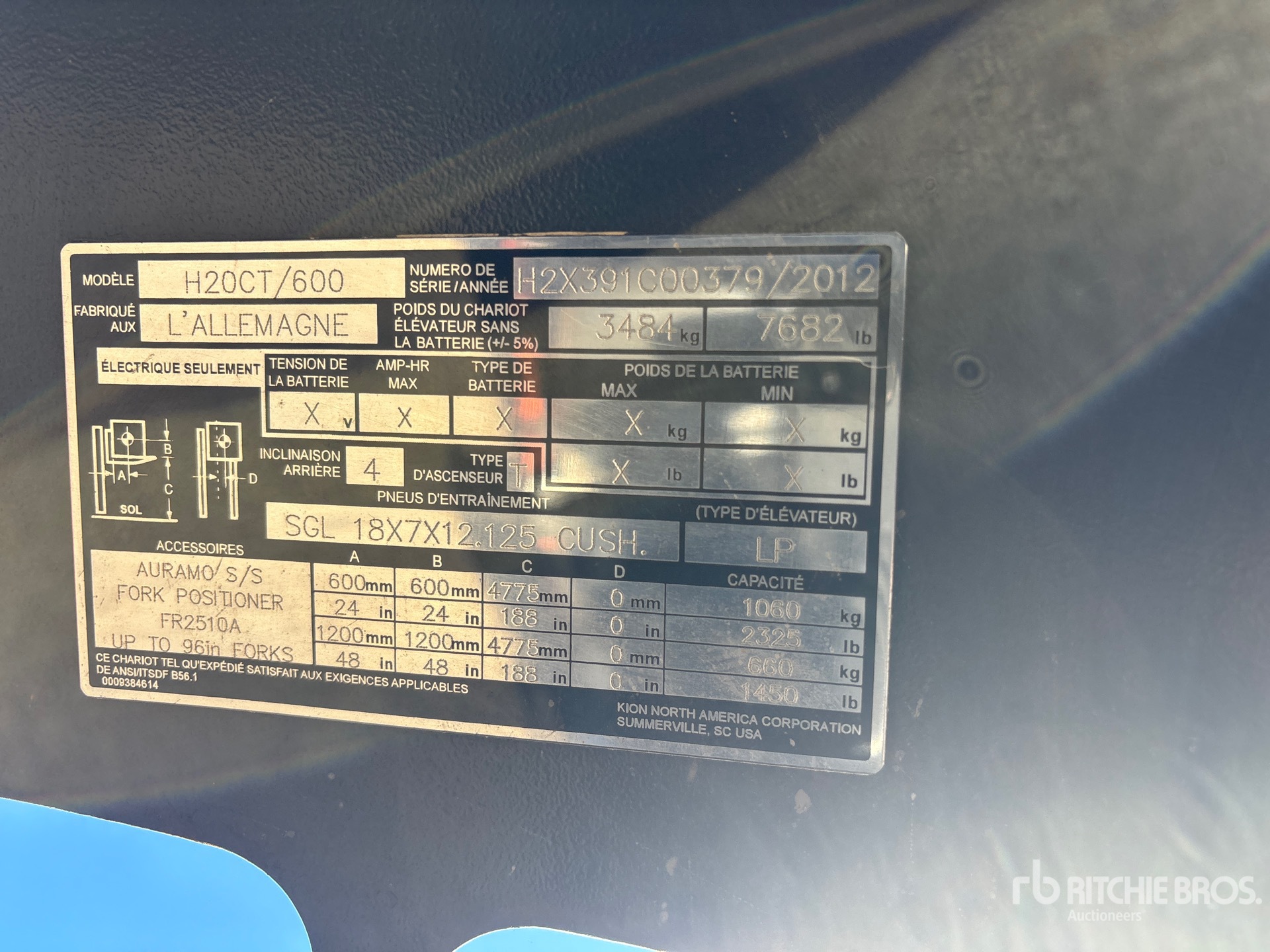 2012 Linde H20CT/600