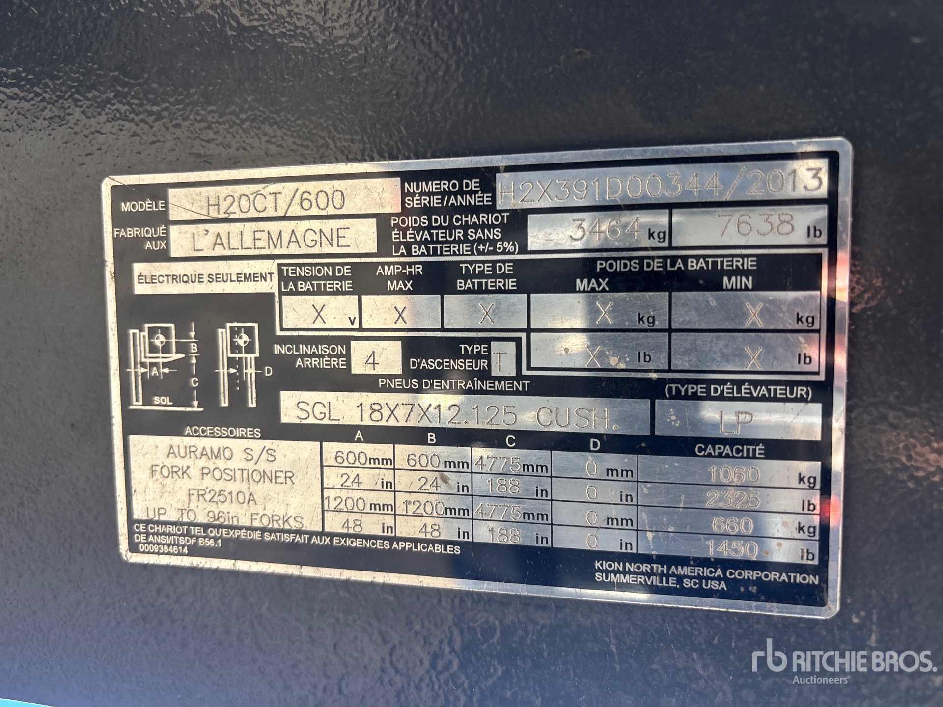 2013 Linde H20CT/600