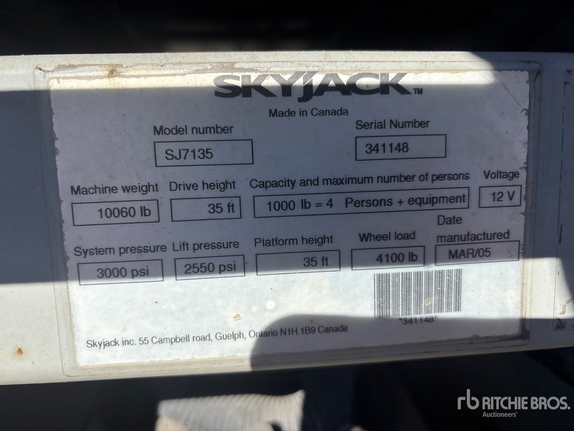 2005 Skyjack SJ7135