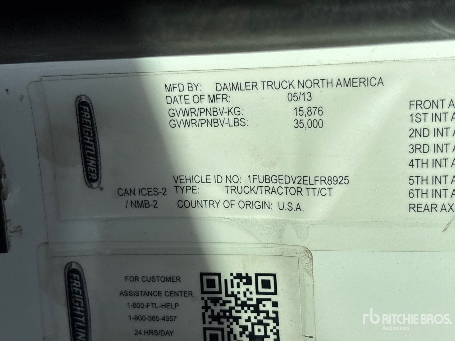 2014 Freightliner CASCADIA 125