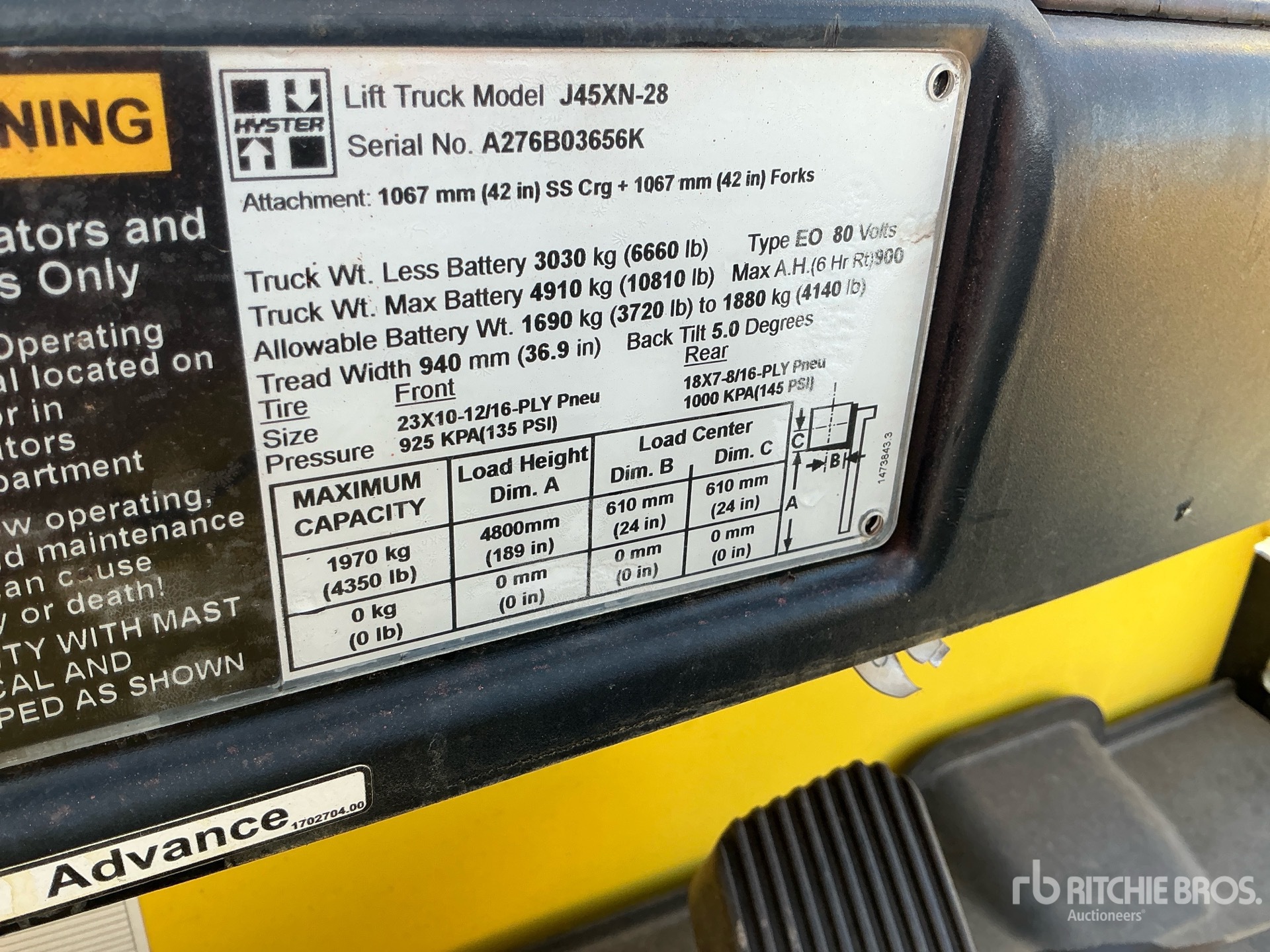 2012 Hyster J45XN-28