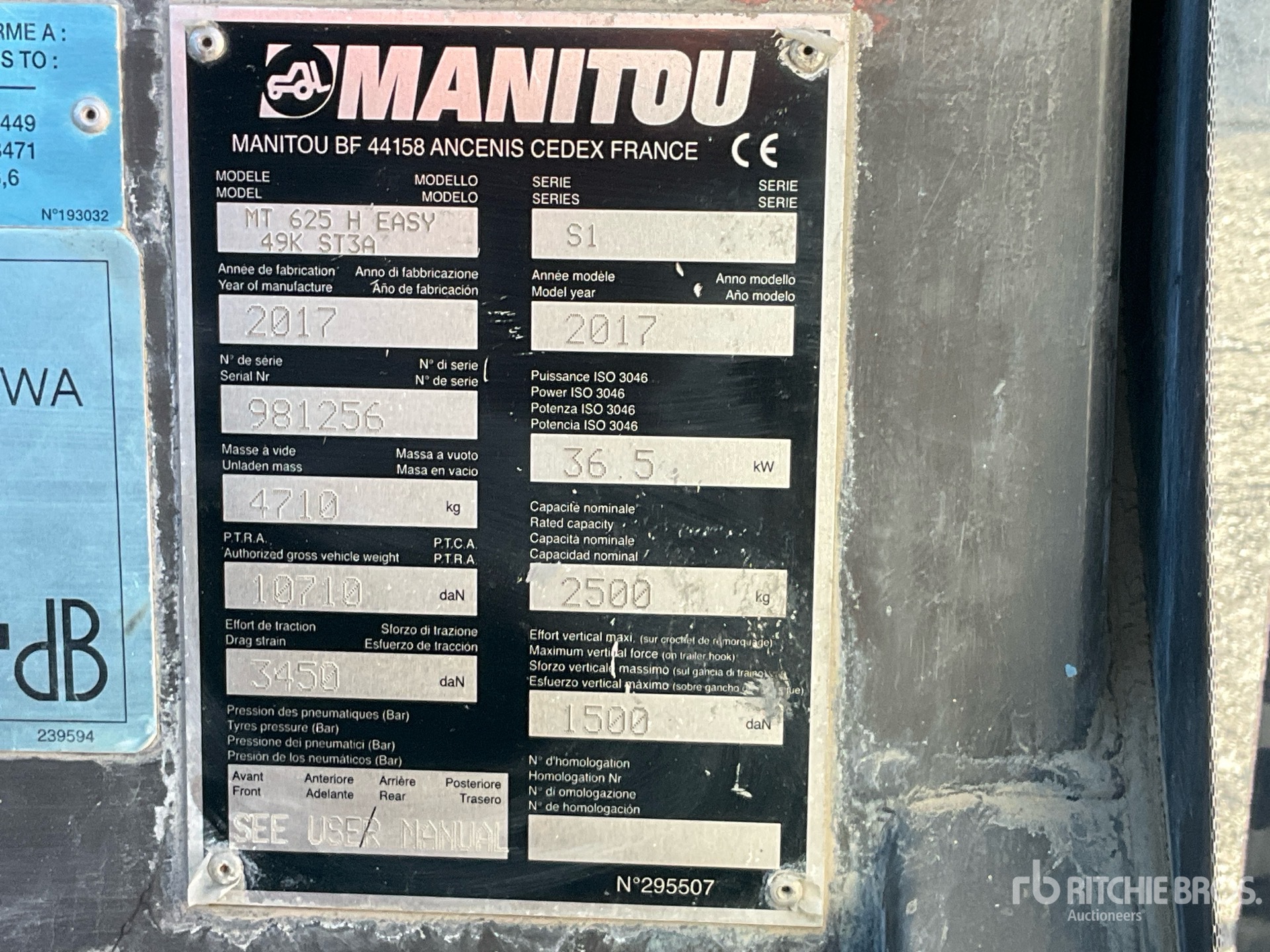 2017 Manitou MT625H