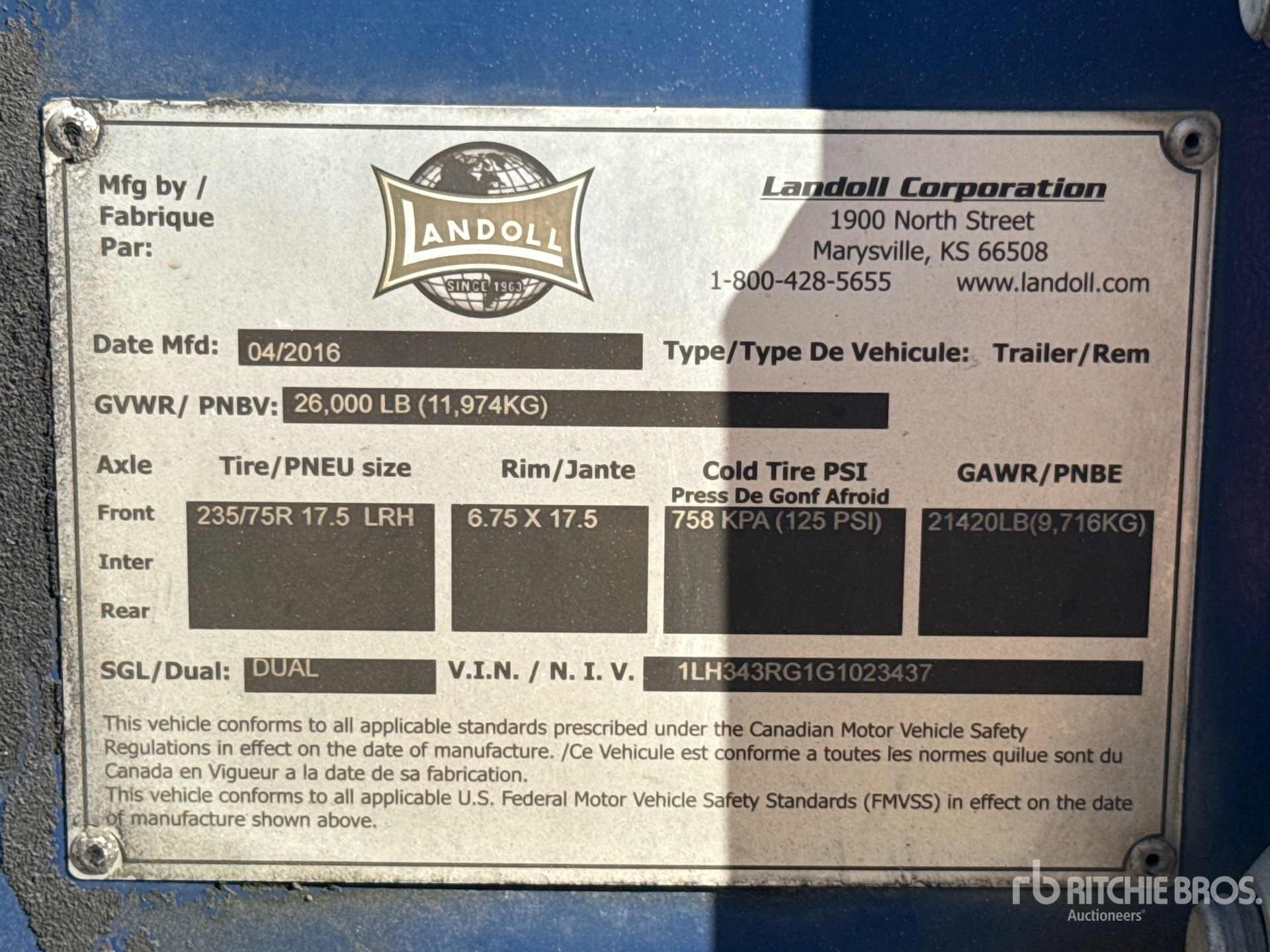2016 Landoll 26000 lb 42 ft S/A