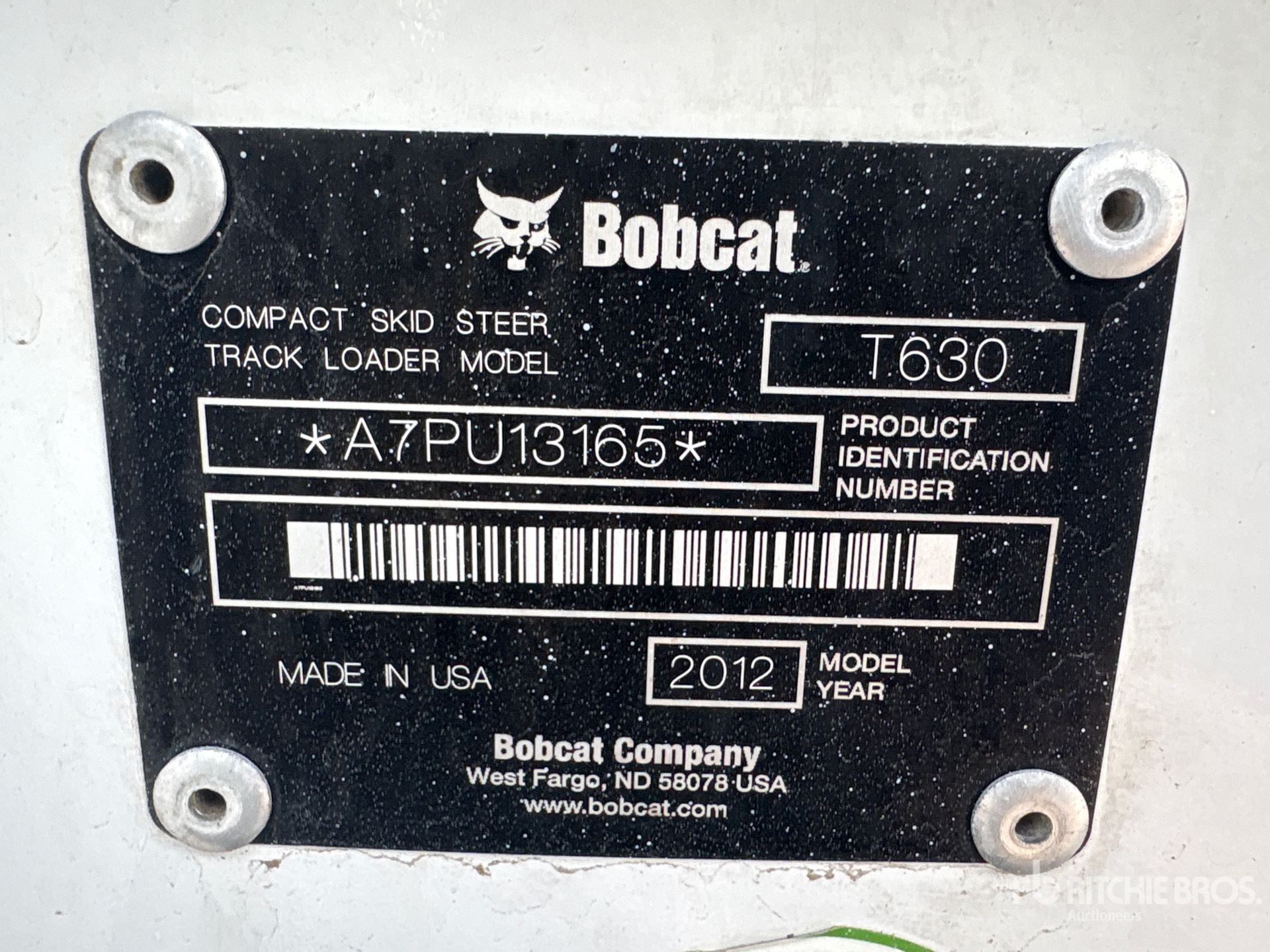 2012 Bobcat T630