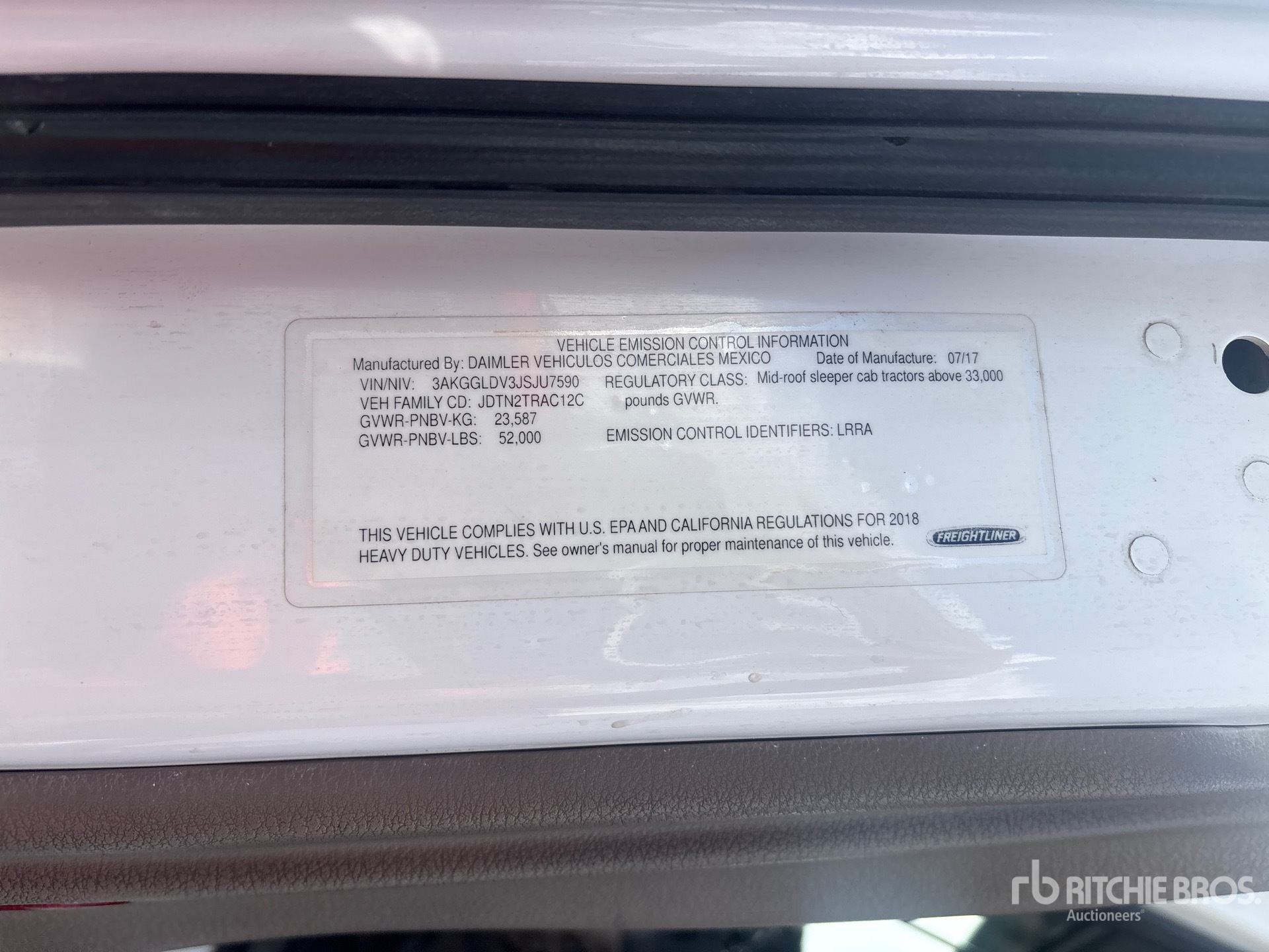 2018 Freightliner CASCADIA 125